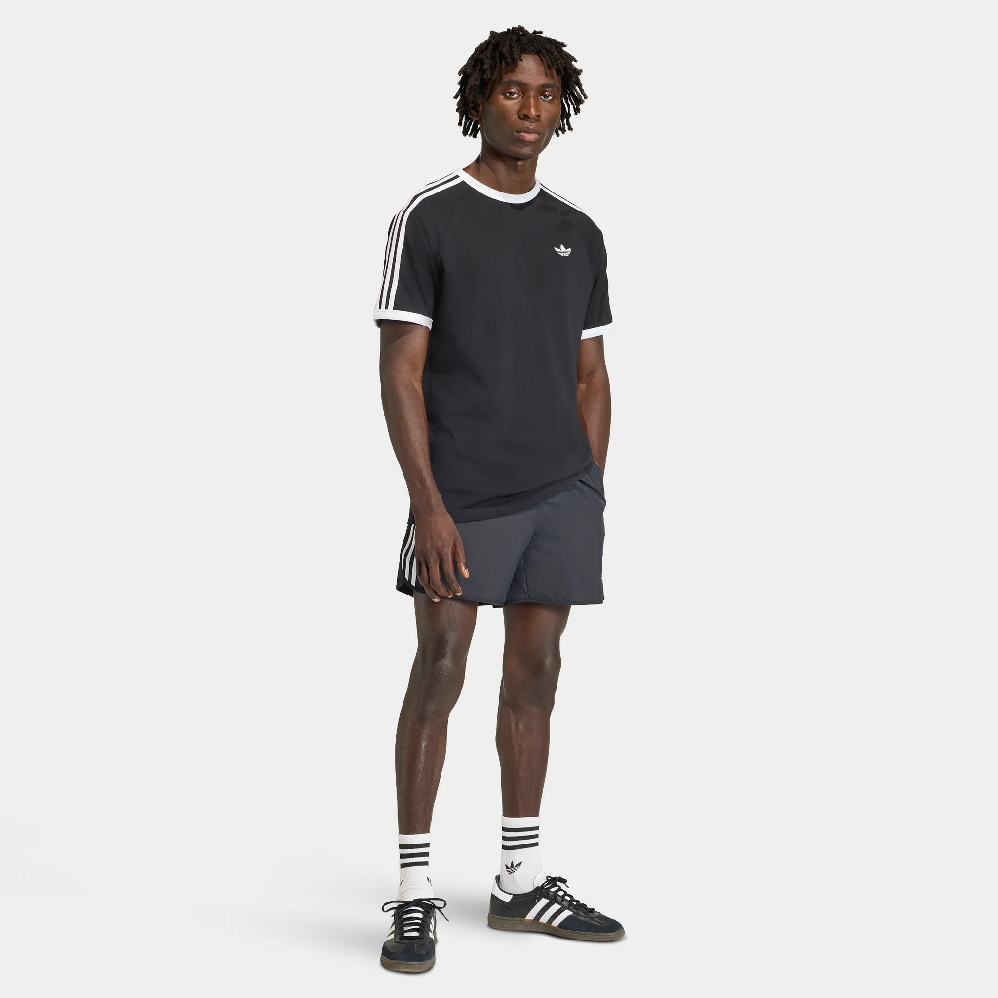 adidas 3 Stripes T-Shirt / Black - Image 5