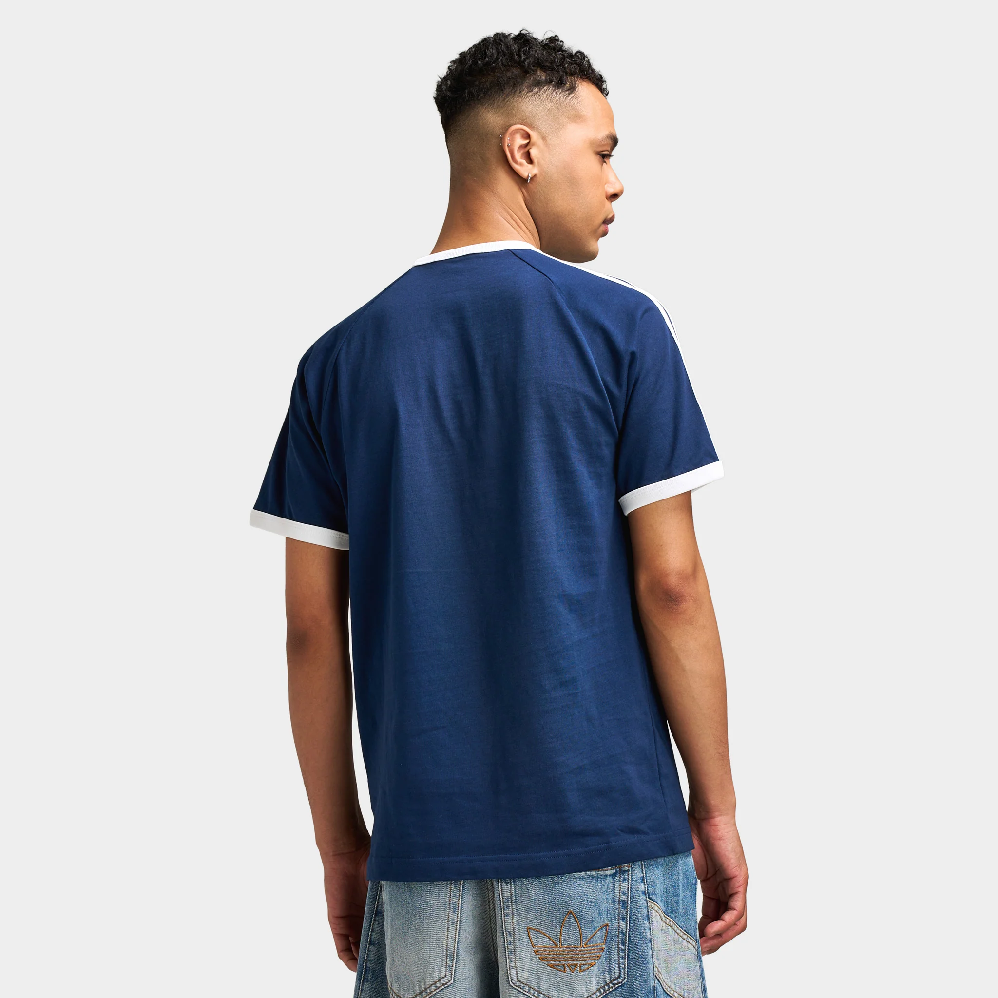 adidas 3 Stripes Tee / Night Indigo - Image 2