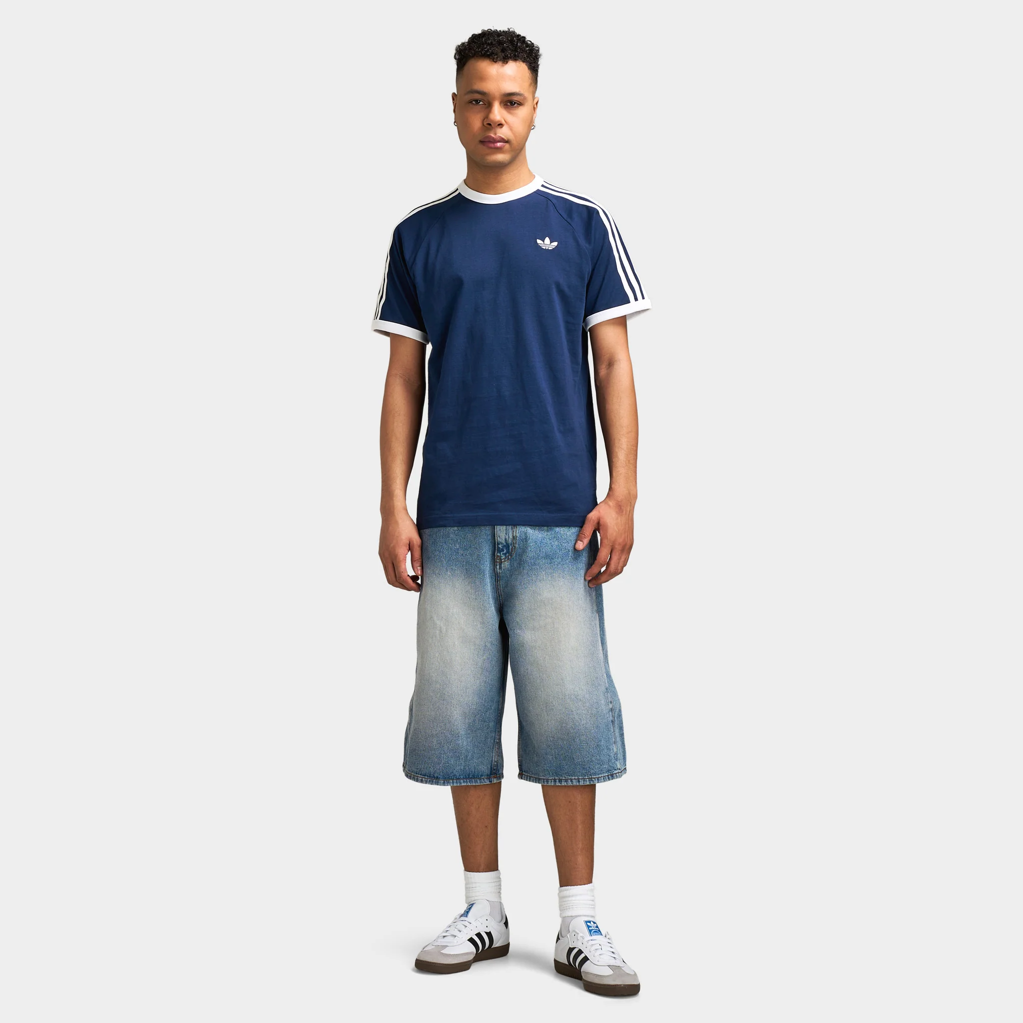 adidas 3 Stripes Tee / Night Indigo - Image 5