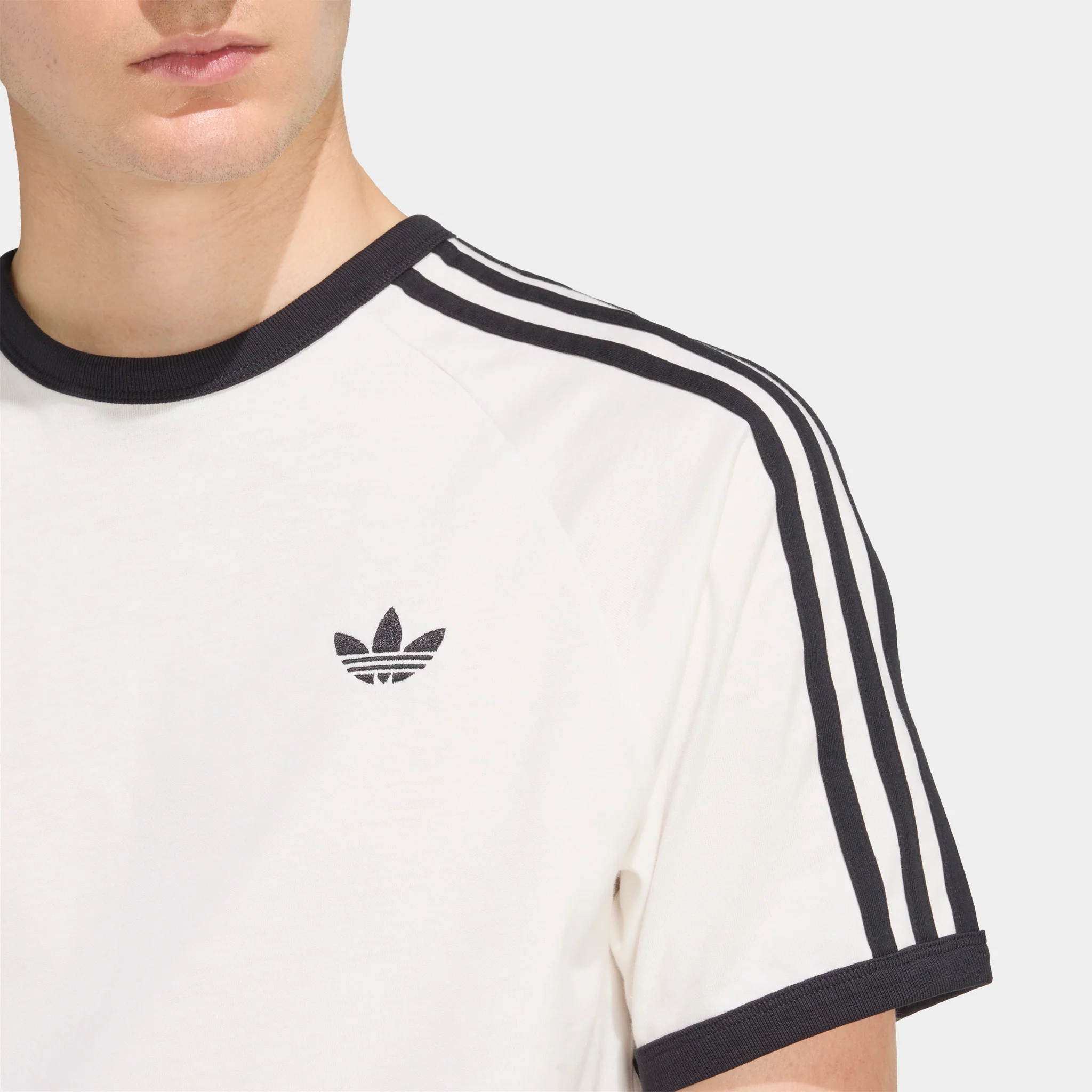 adidas 3 Stripes Tee / White - Image 3