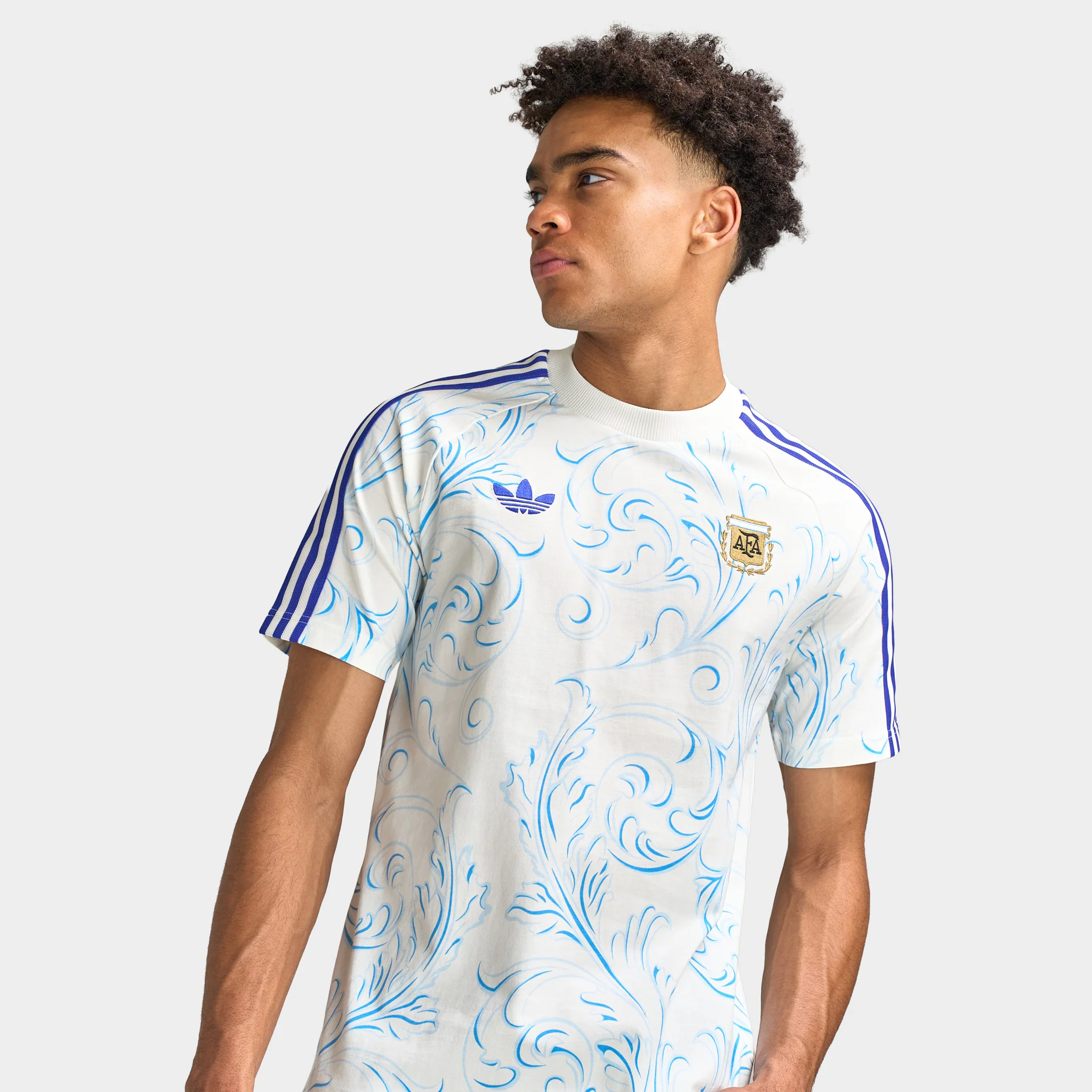 adidas Argentina Originals All Over Print T-Shirt / Off Whit - Image 4