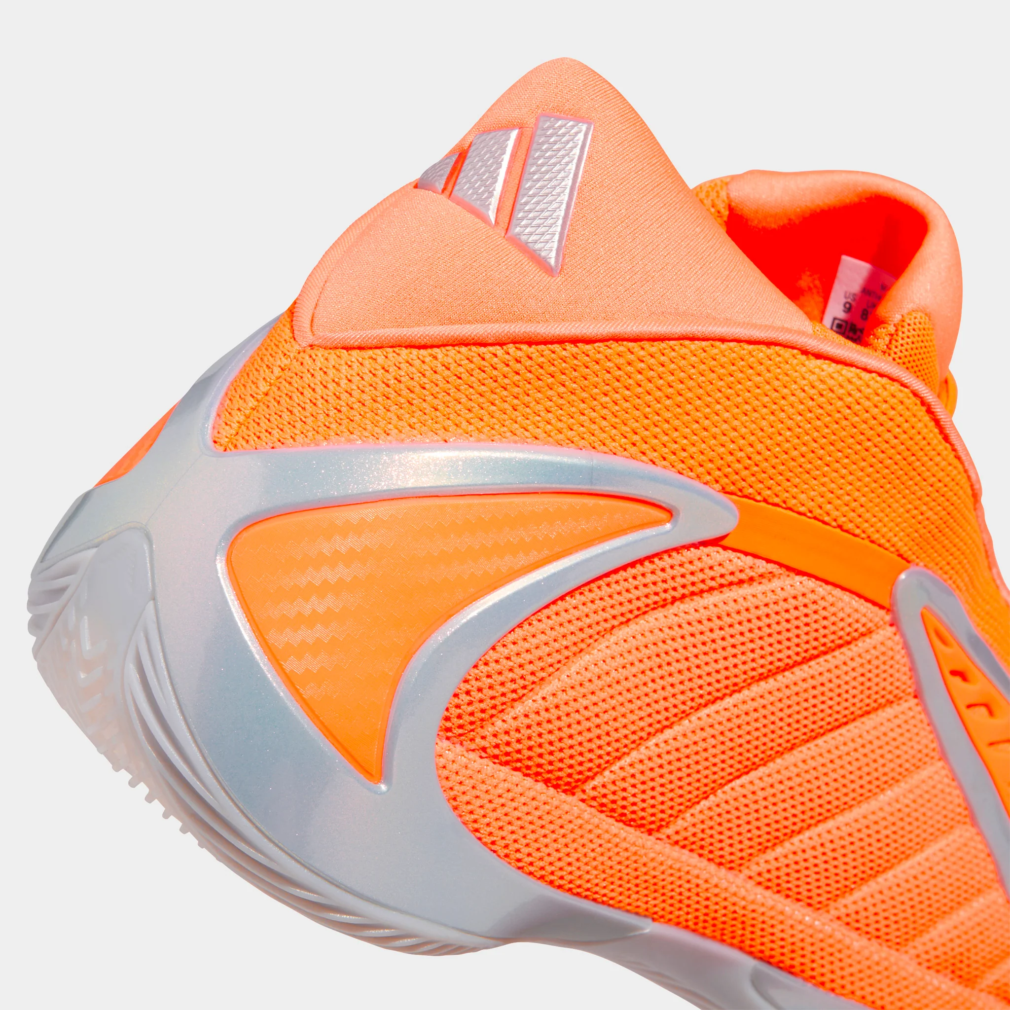 adidas Anthony Edwards 2 Lucid Orange / Silver Metallic - Grey One - Image 4