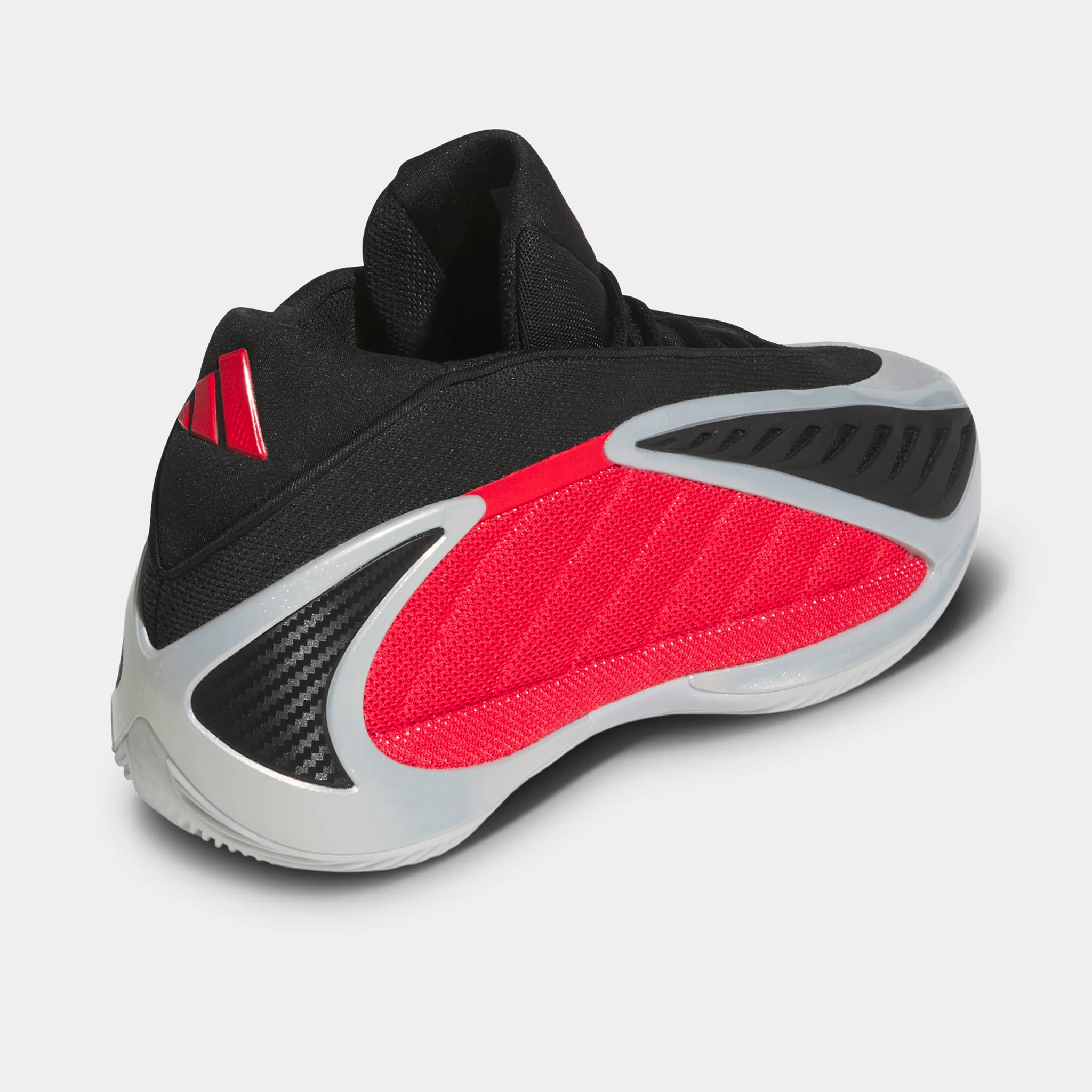 adidas Anthony Edwards 2 Silver Metallic / Pure Ruby - Black - Image 3