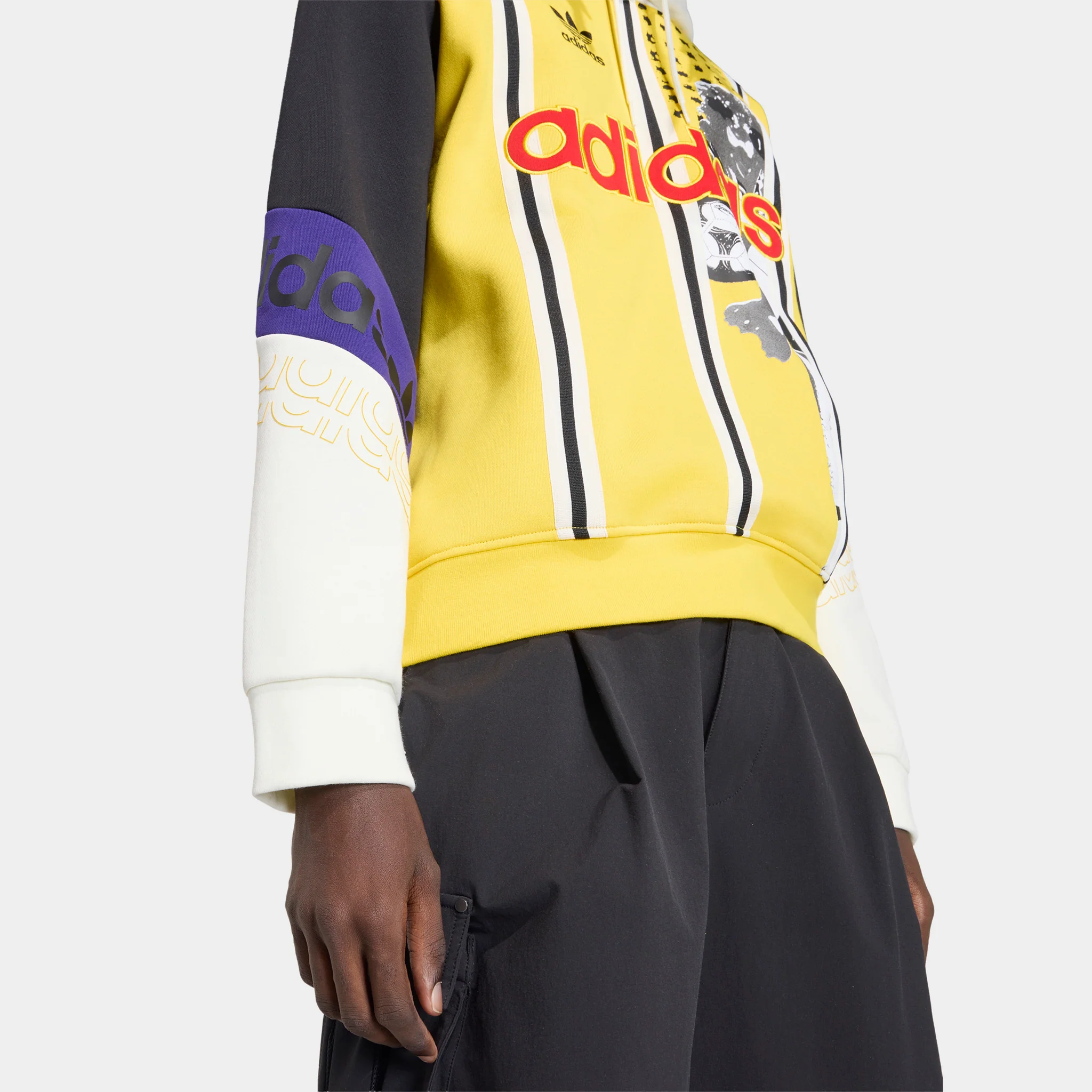 adidas Archive Football Graphic Hoodie / EQT Yellow - Image 4