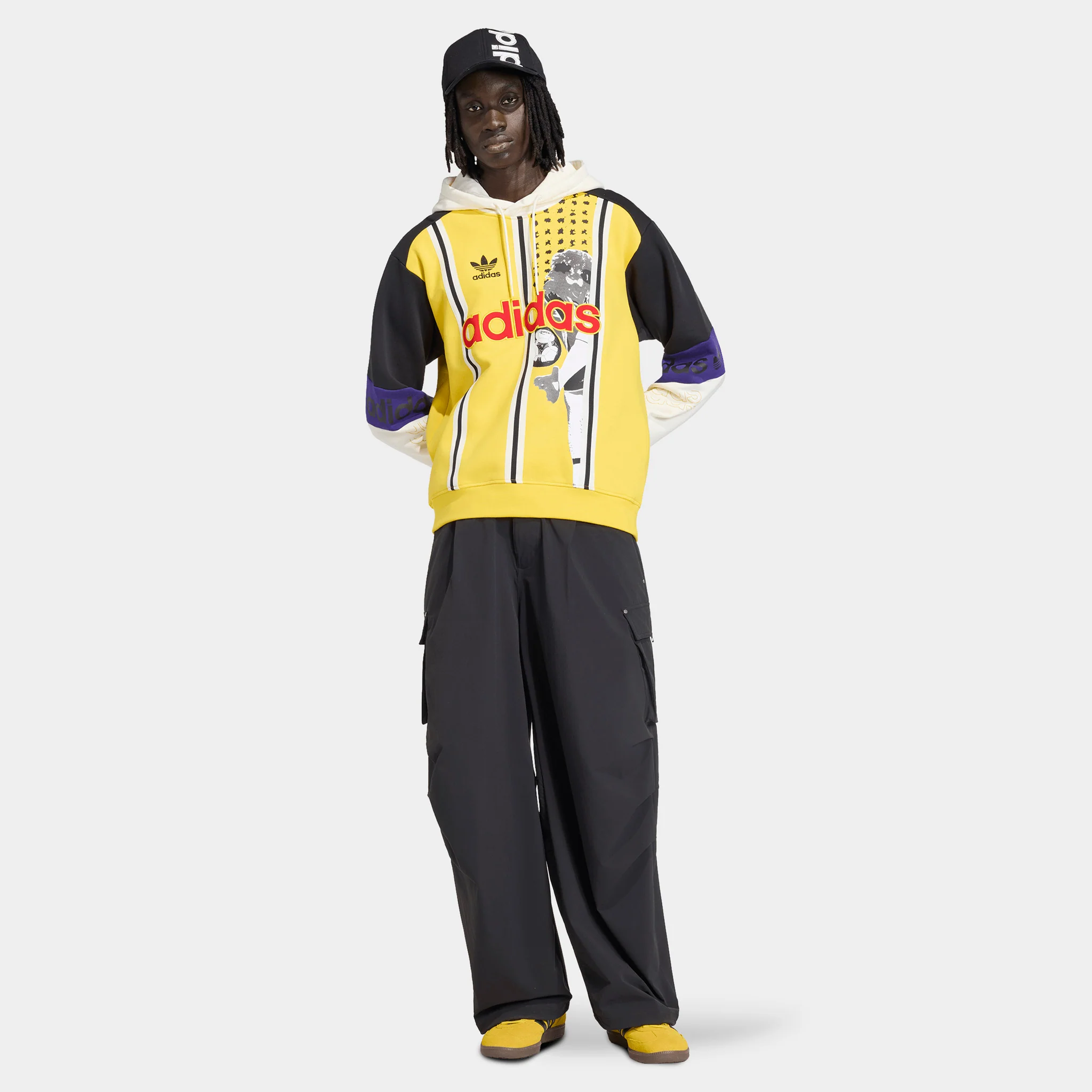 adidas Archive Football Graphic Hoodie / EQT Yellow - Image 5