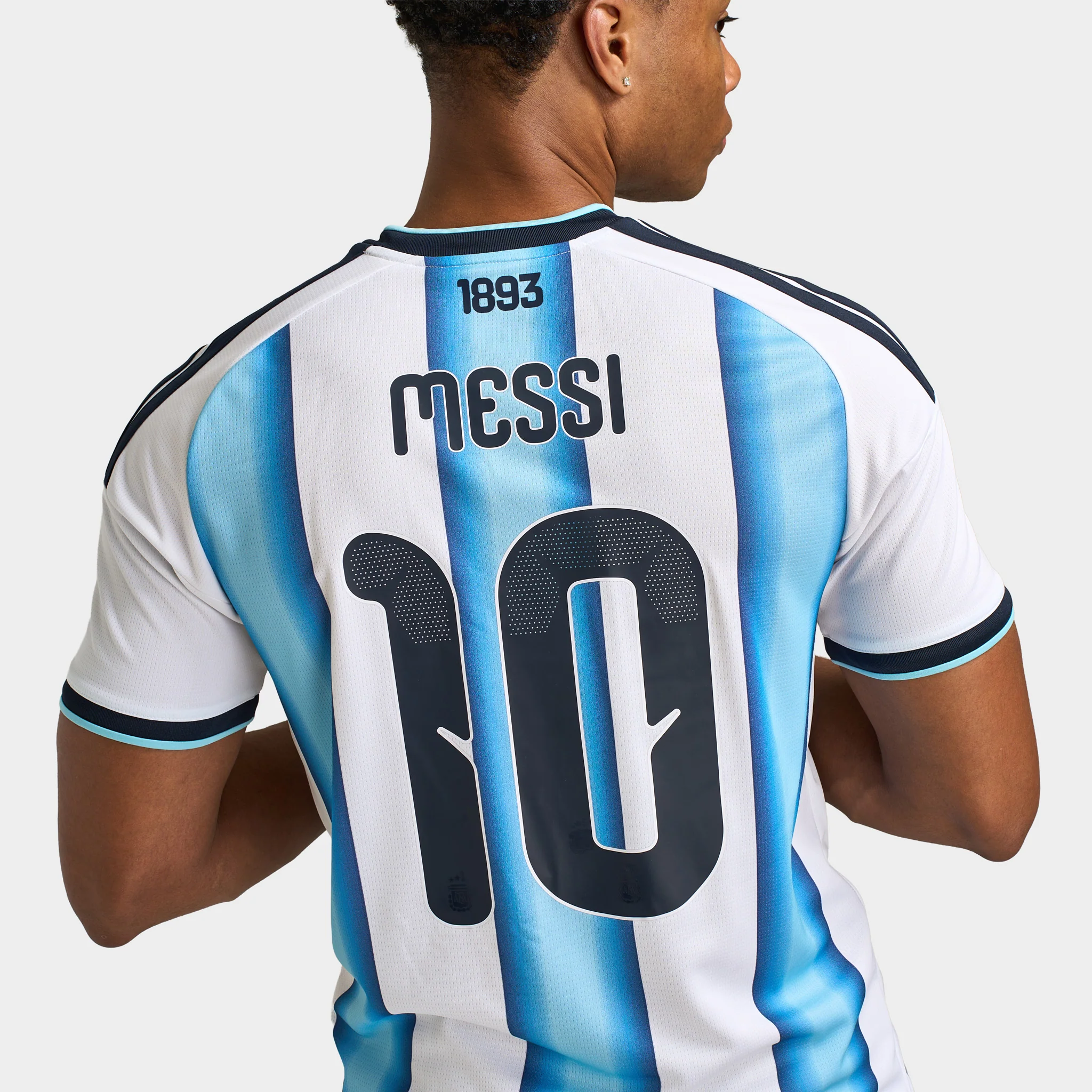 adidas Argentina Home Jersey Messi White / Icy Blue - Light Blue - Image 3