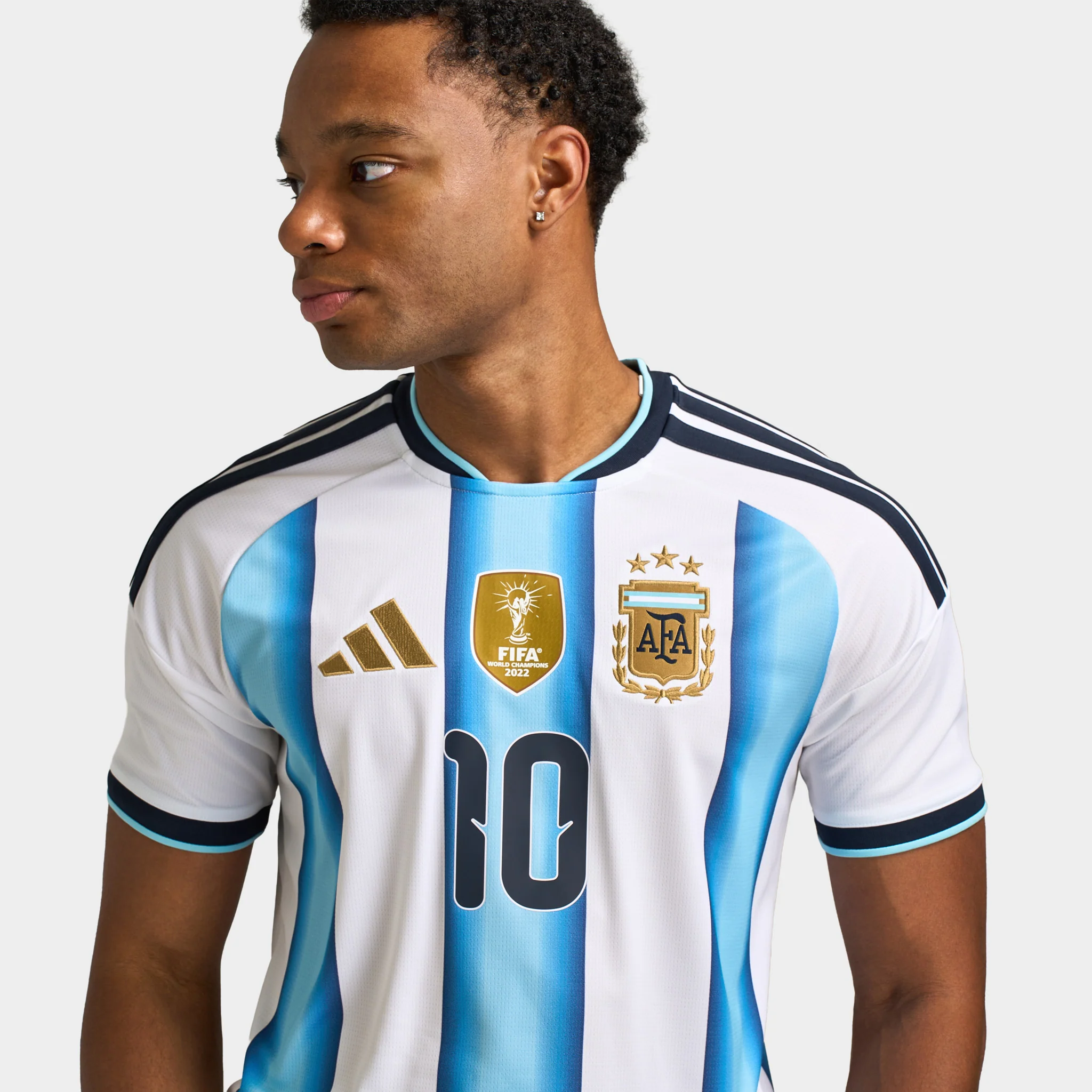 adidas Argentina Home Jersey Messi White / Icy Blue - Light Blue - Image 4