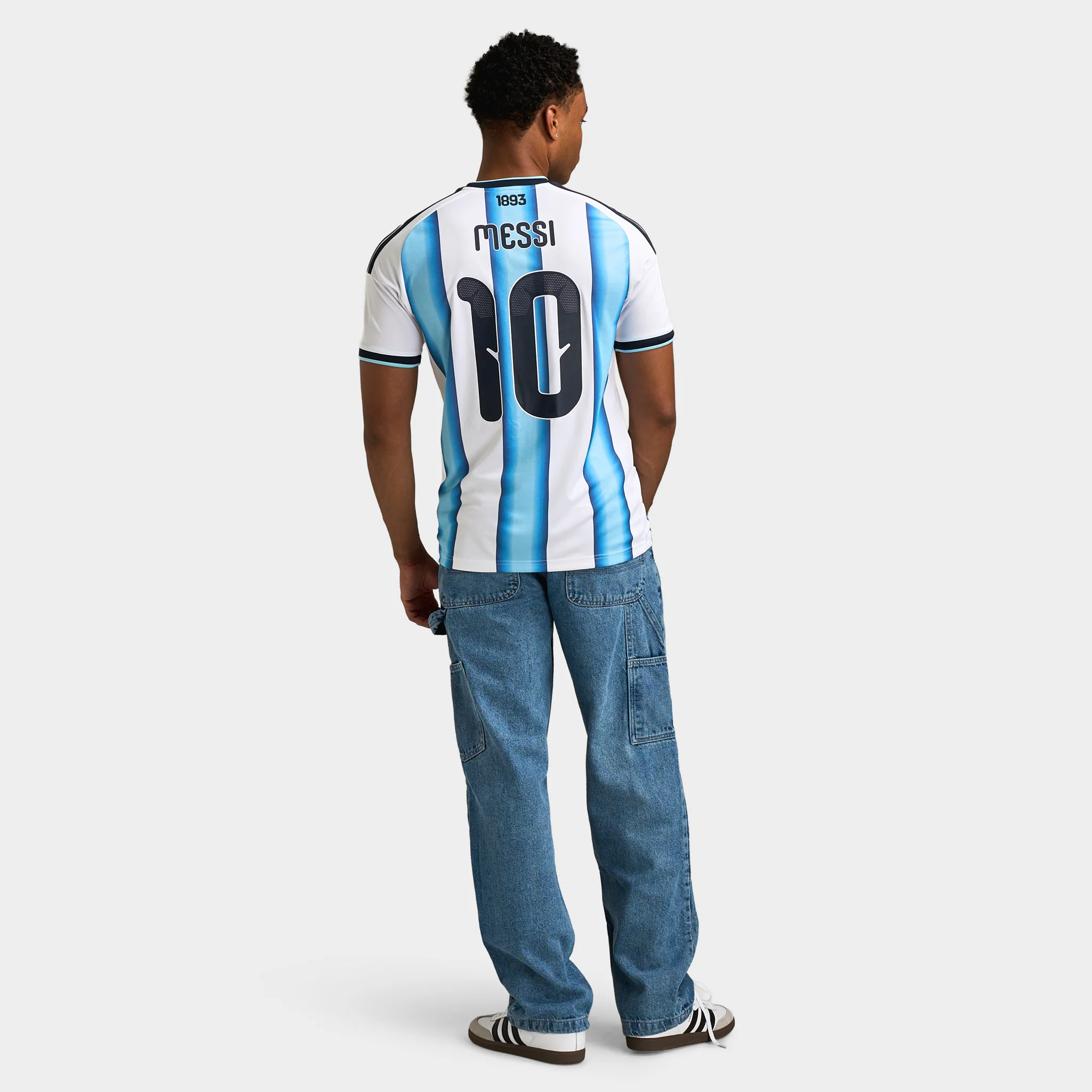 adidas Argentina Home Jersey Messi White / Icy Blue - Light Blue - Image 5