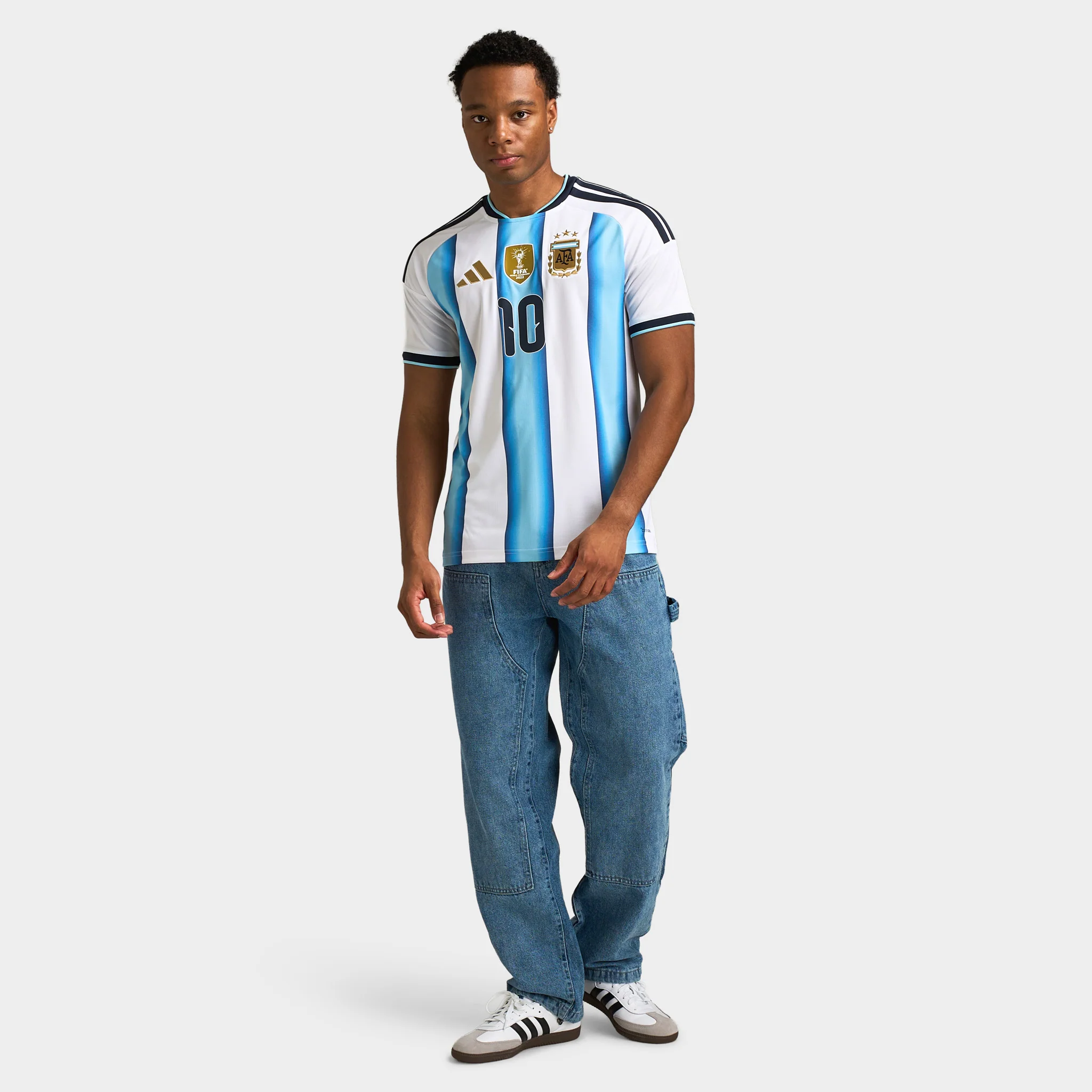 adidas Argentina Home Jersey Messi White / Icy Blue - Light Blue - Image 6