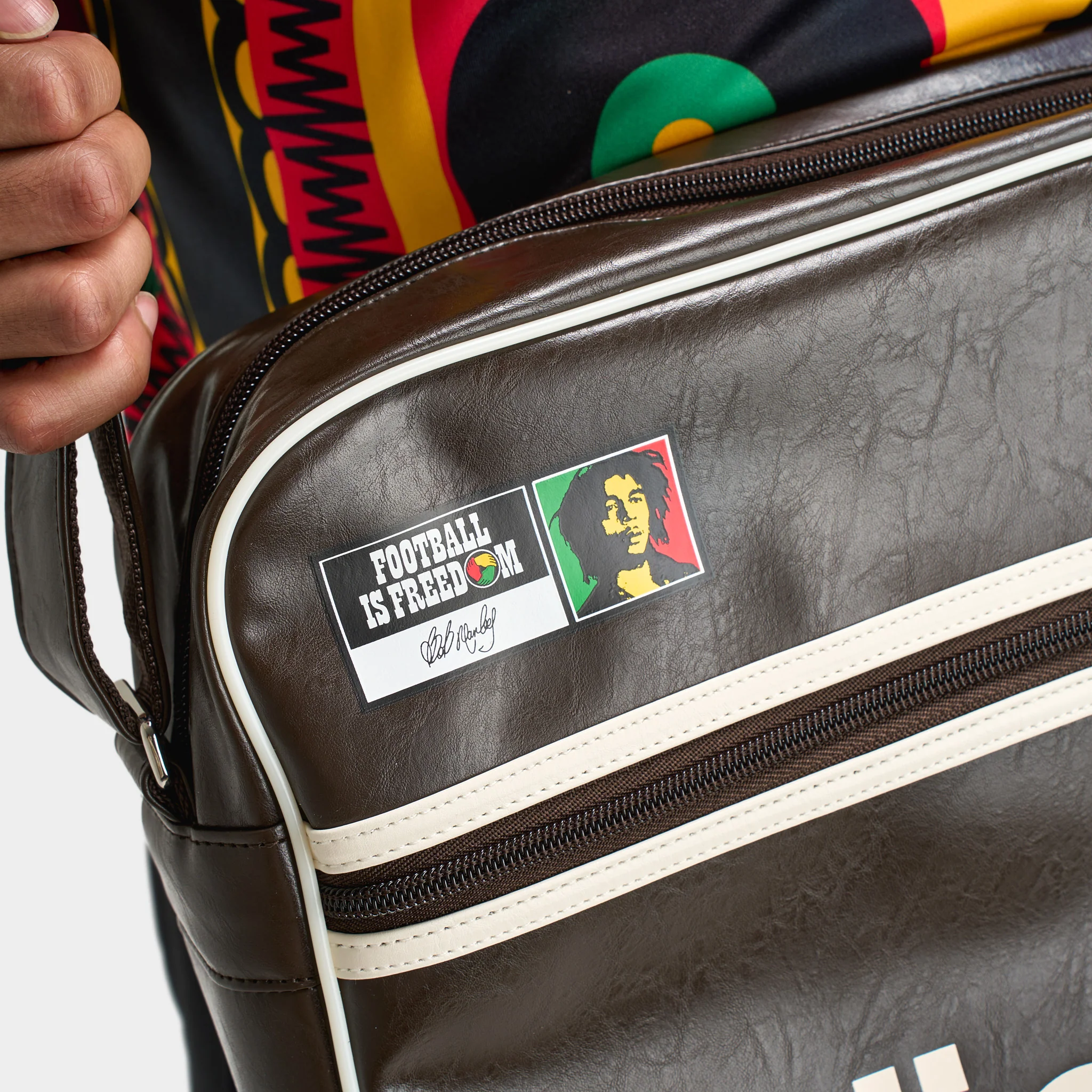 adidas Bob Marley Airliner Shoulder Bag / Dark Brown - Image 3