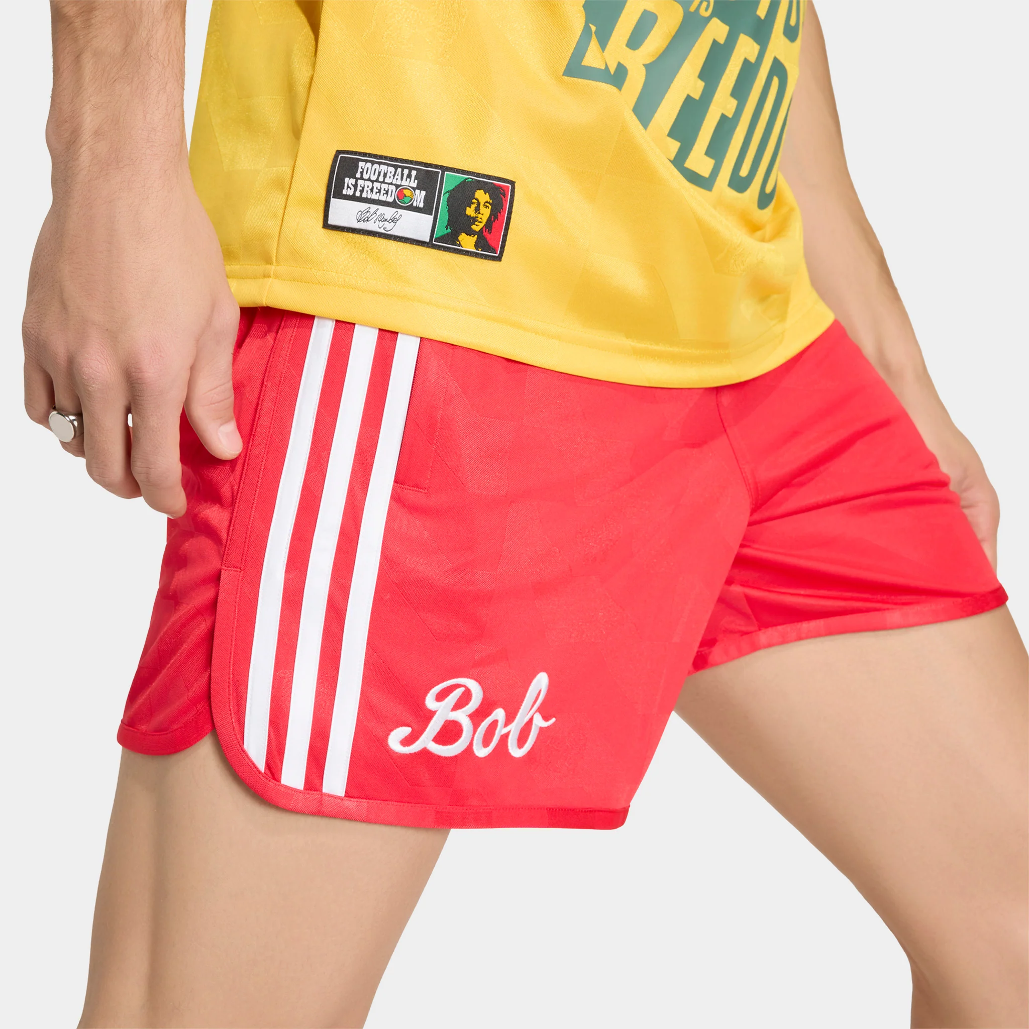 adidas Bob Marley OG Shorts / Pure Ruby - Image 2