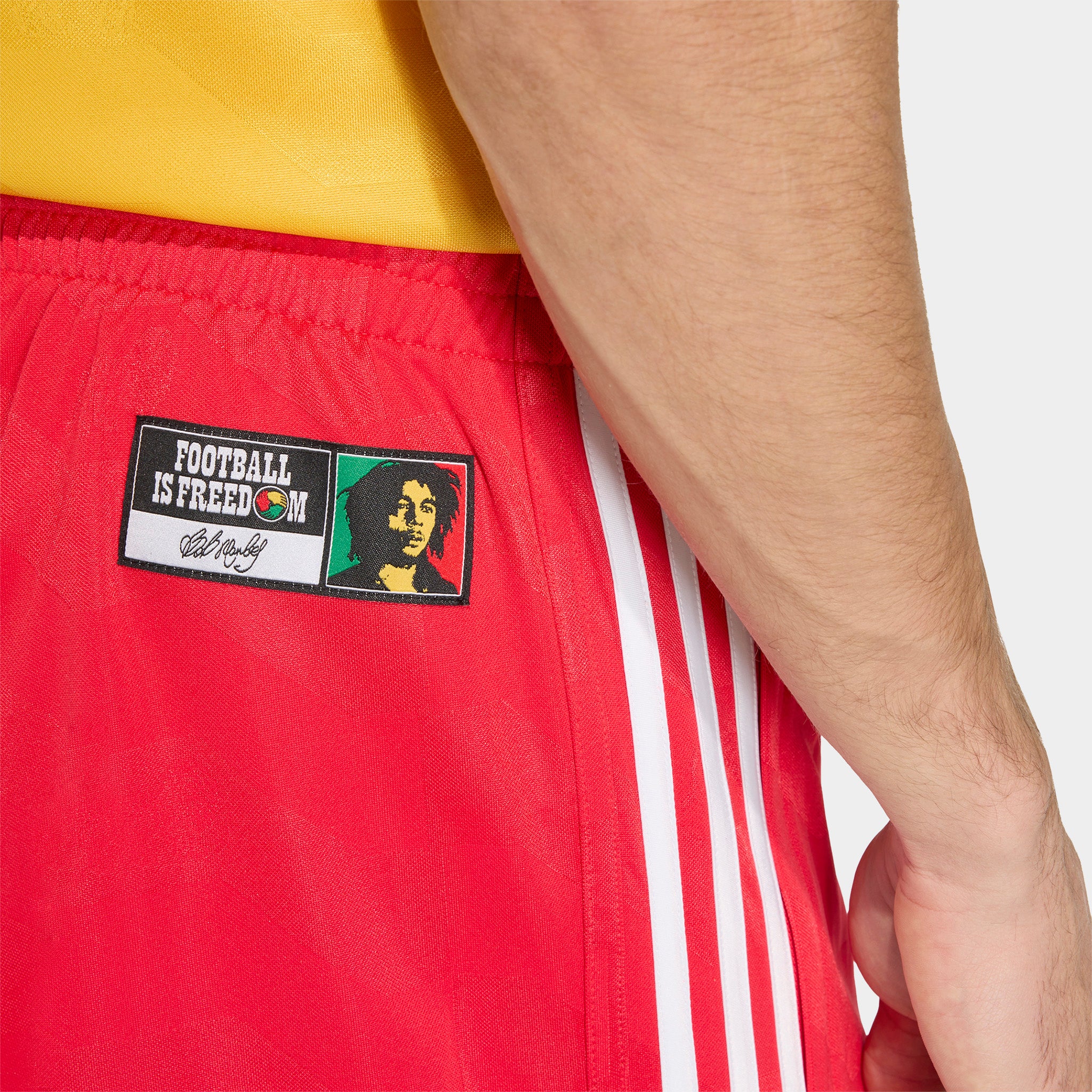adidas Bob Marley OG Shorts / Pure Ruby - Image 3