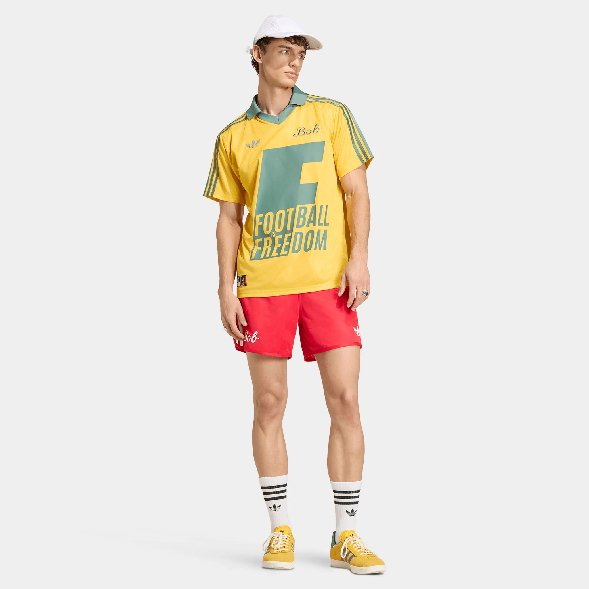 adidas Bob Marley OG Shorts / Pure Ruby - Image 5