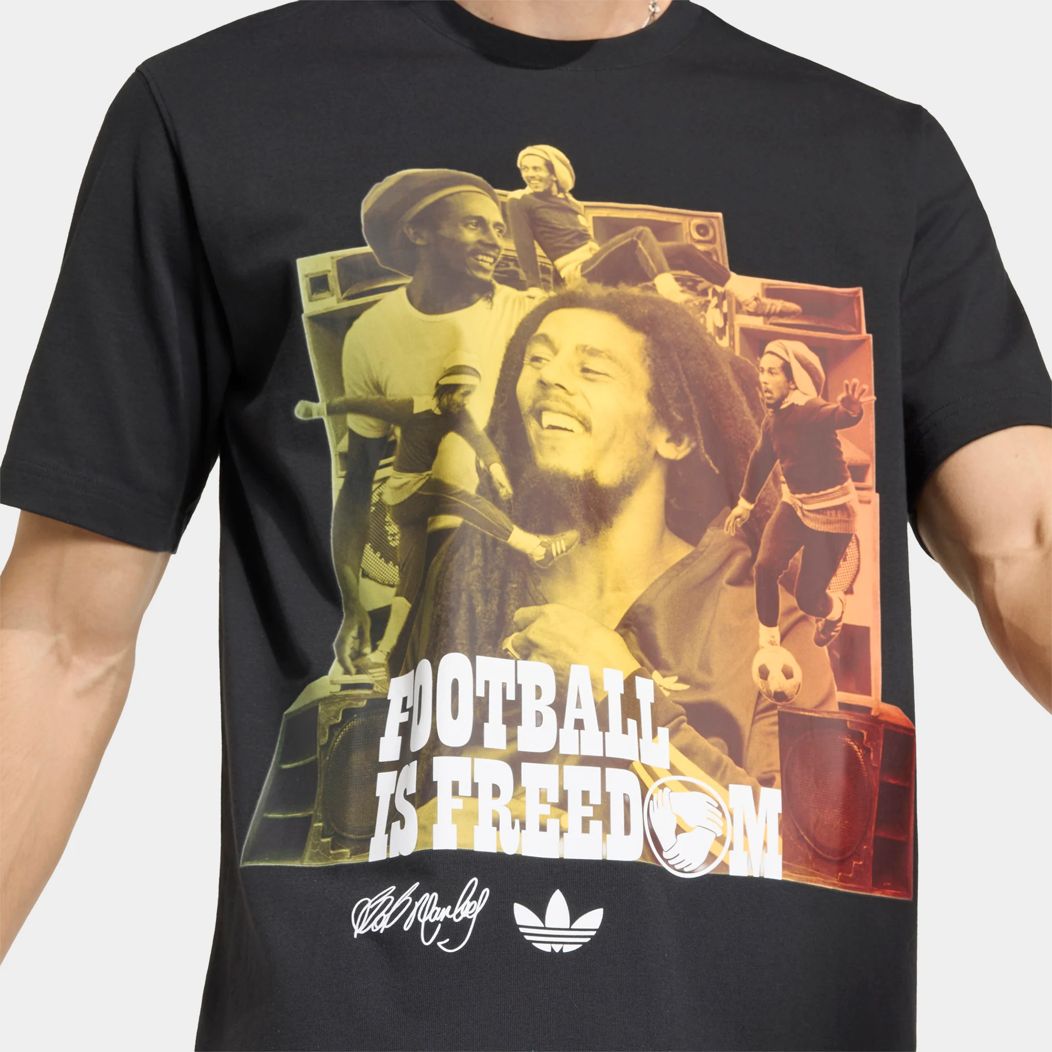 adidas Bob Marley Front Graphic Tee / Black - Image 3