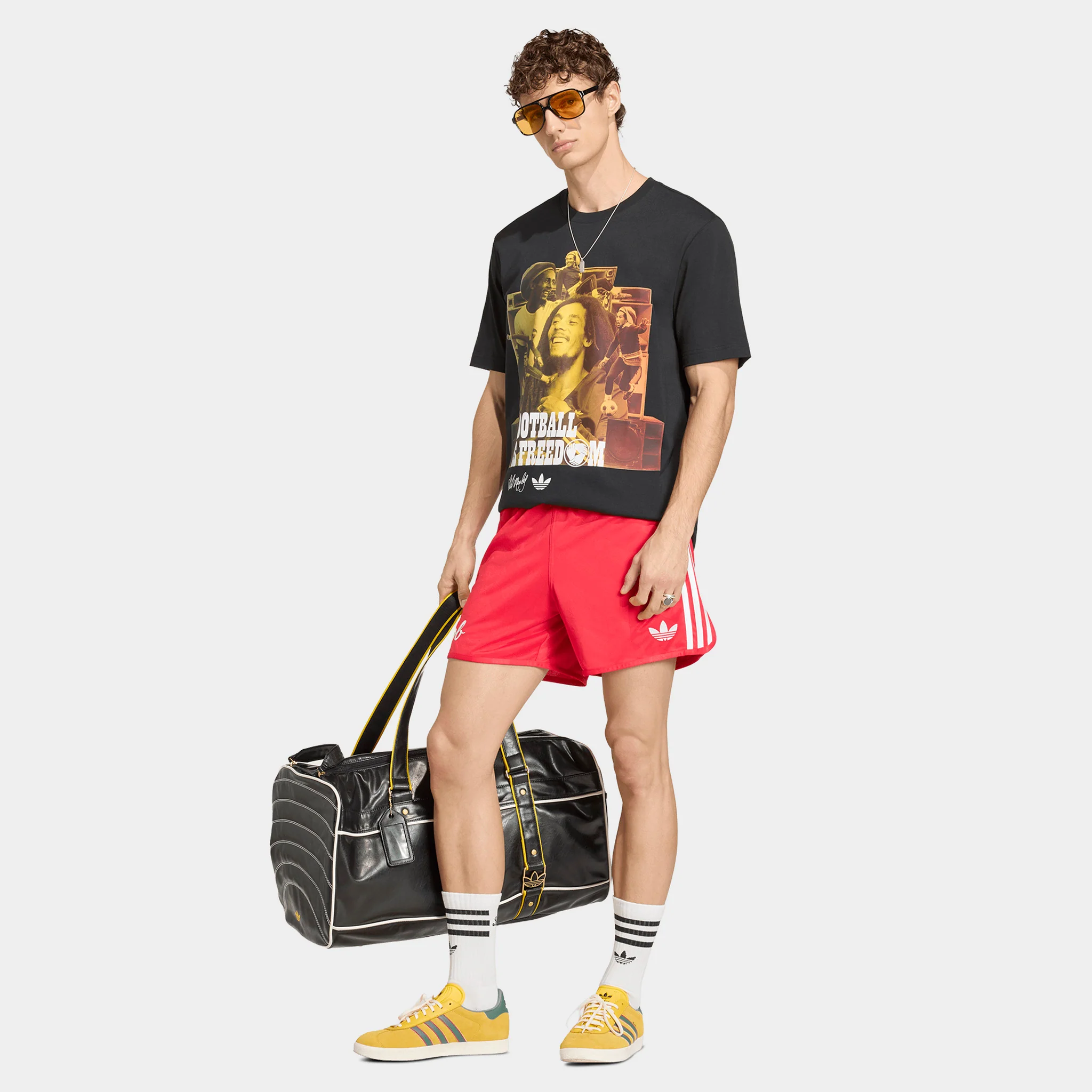 adidas Bob Marley Front Graphic Tee / Black - Image 6