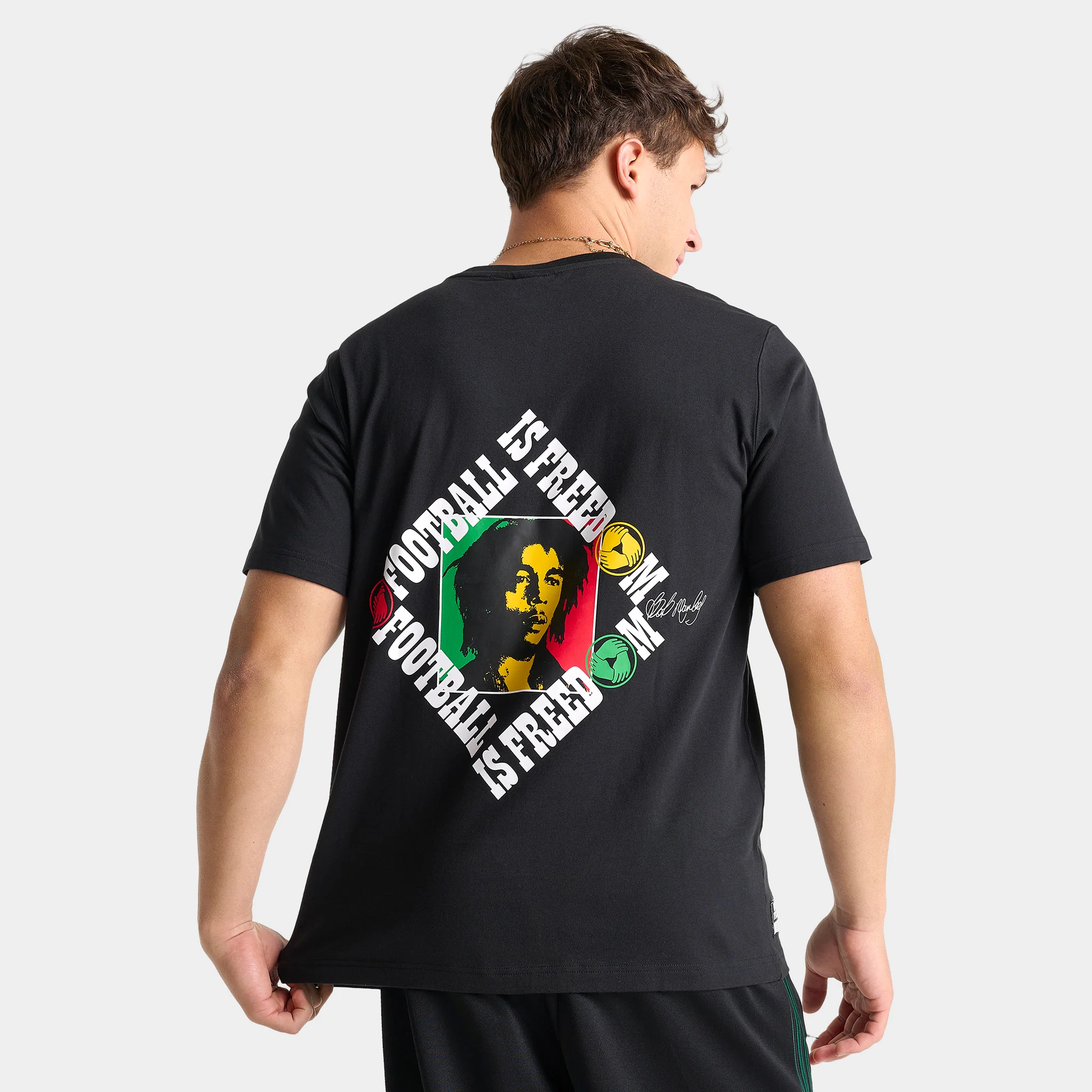 adidas Bob Marley Back Graphic Tee / Black - Image 2
