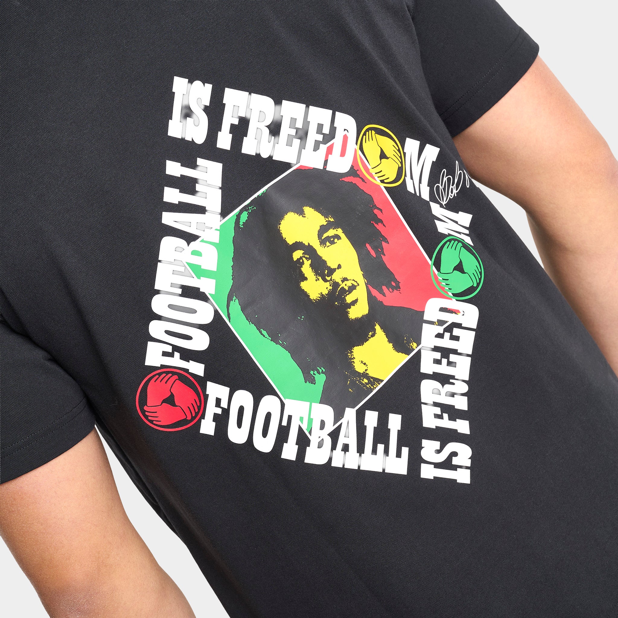 adidas Bob Marley Back Graphic Tee / Black - Image 3