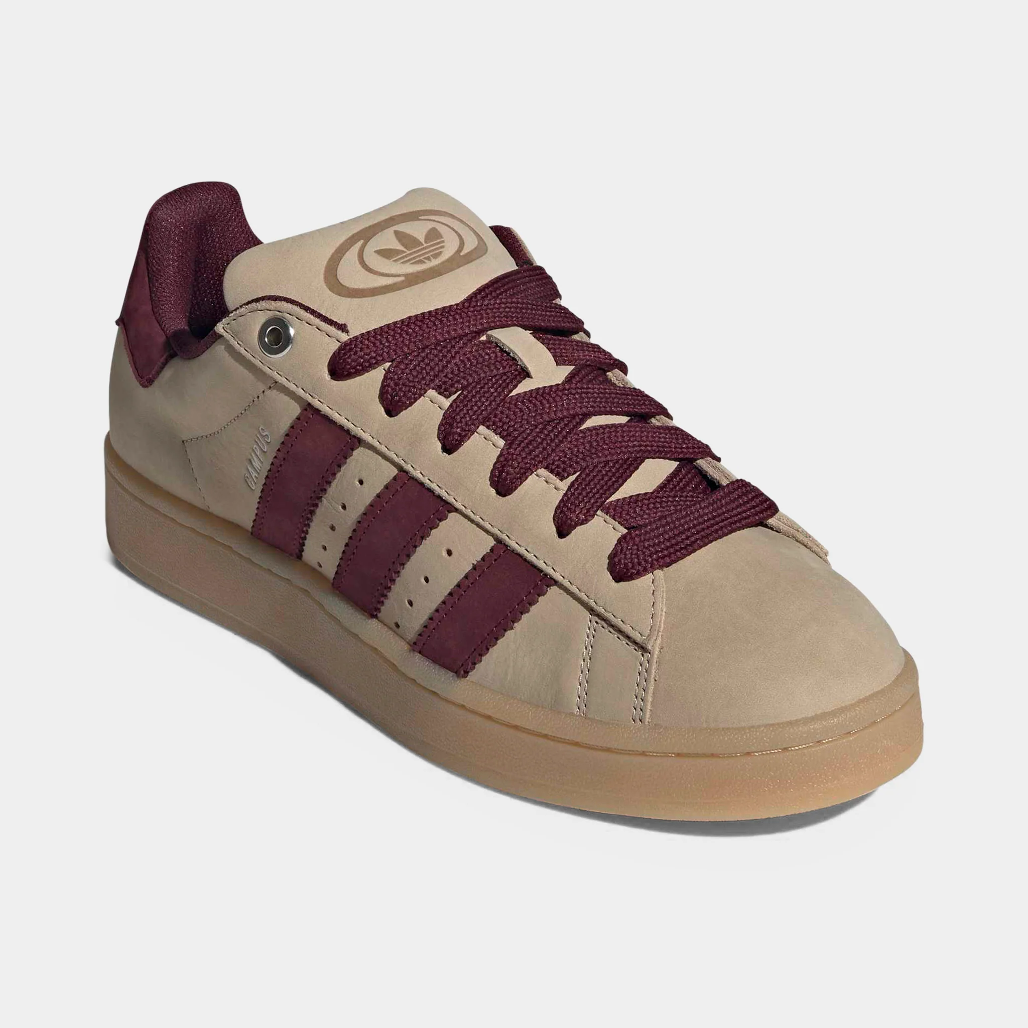 adidas Campus Stone Khaki / Maroon - Gum - Image 2