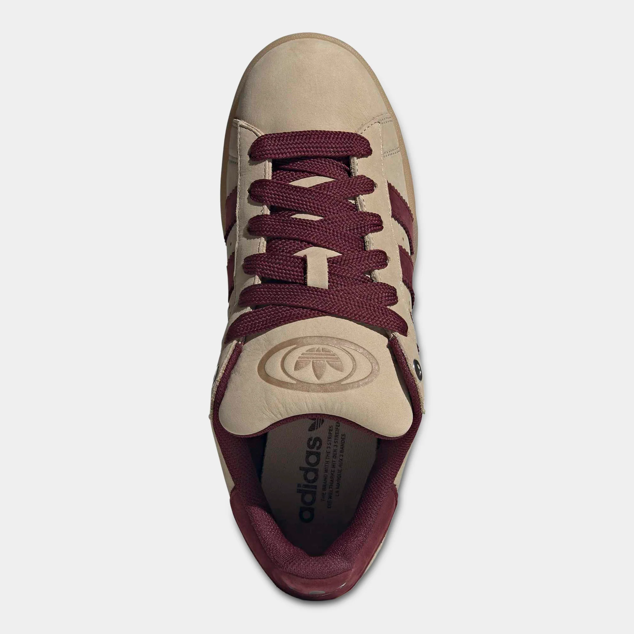 adidas Campus Stone Khaki / Maroon - Gum - Image 5