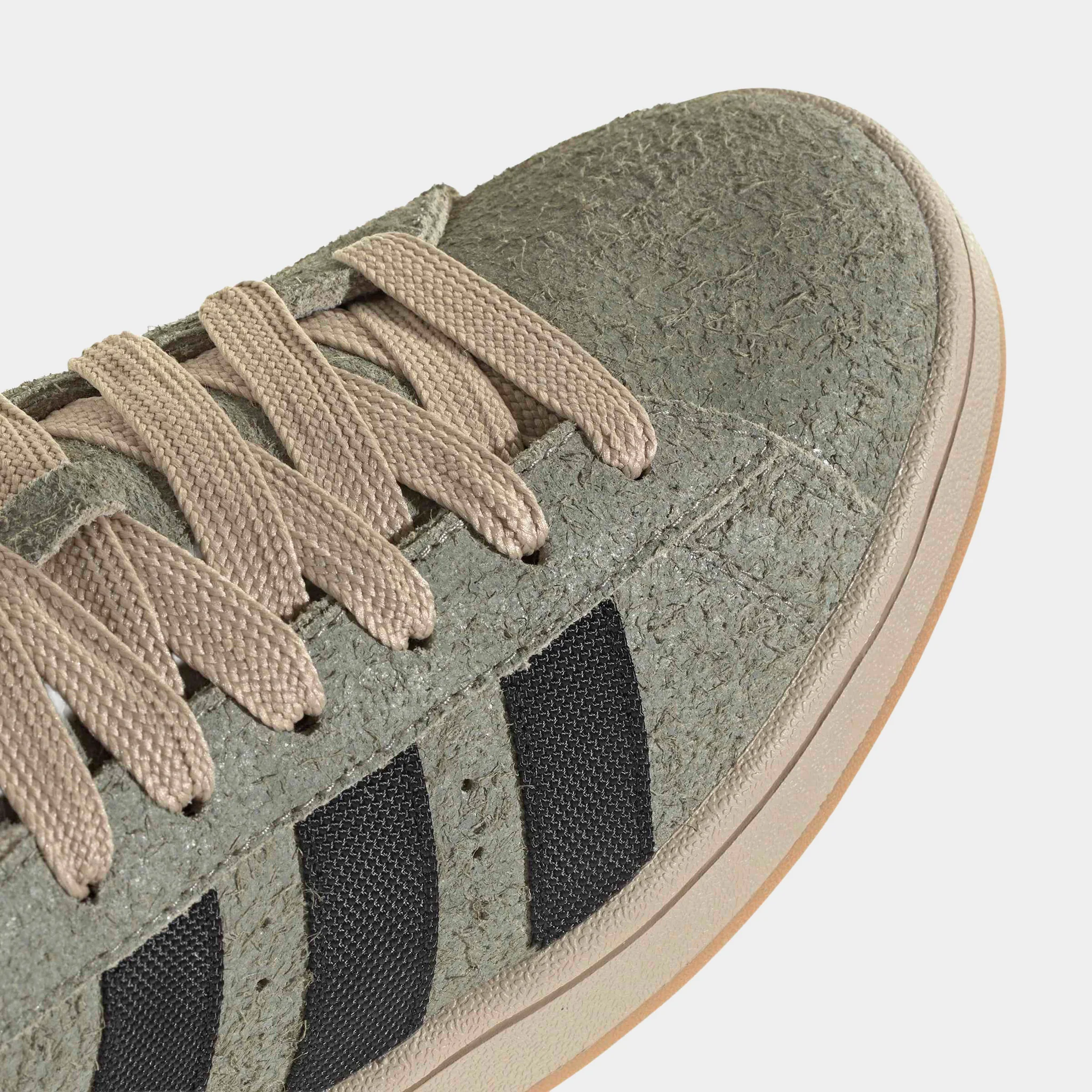 adidas Campus Silver Pebble / Core Black - Stone Khaki - Image 4