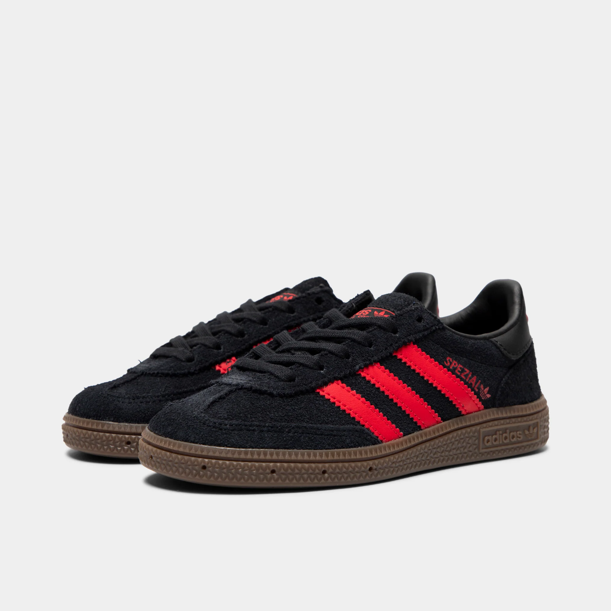 adidas Children's Handball Spezial Black / Pure Ruby - Gum - Image 2
