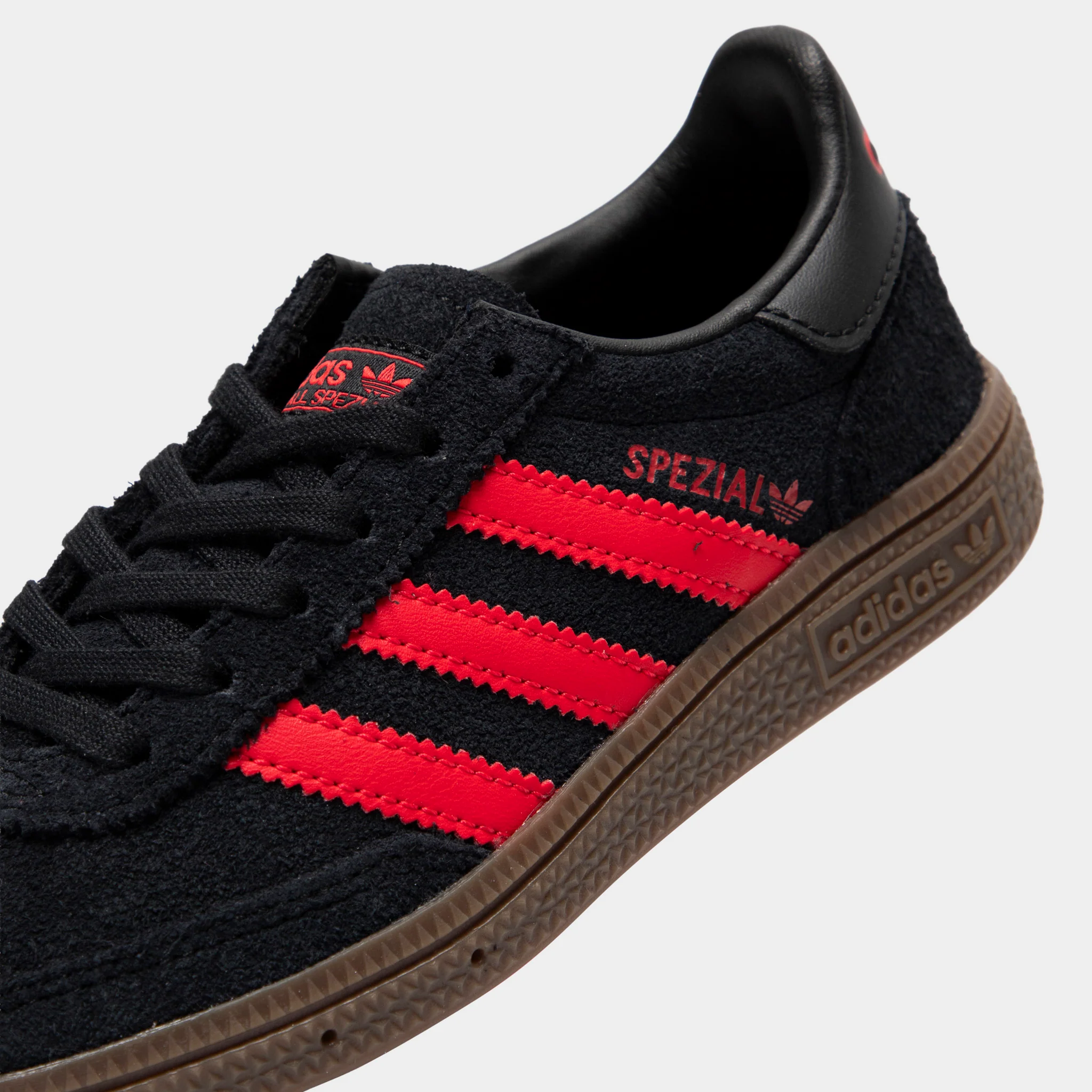 adidas Children's Handball Spezial Black / Pure Ruby - Gum - Image 3
