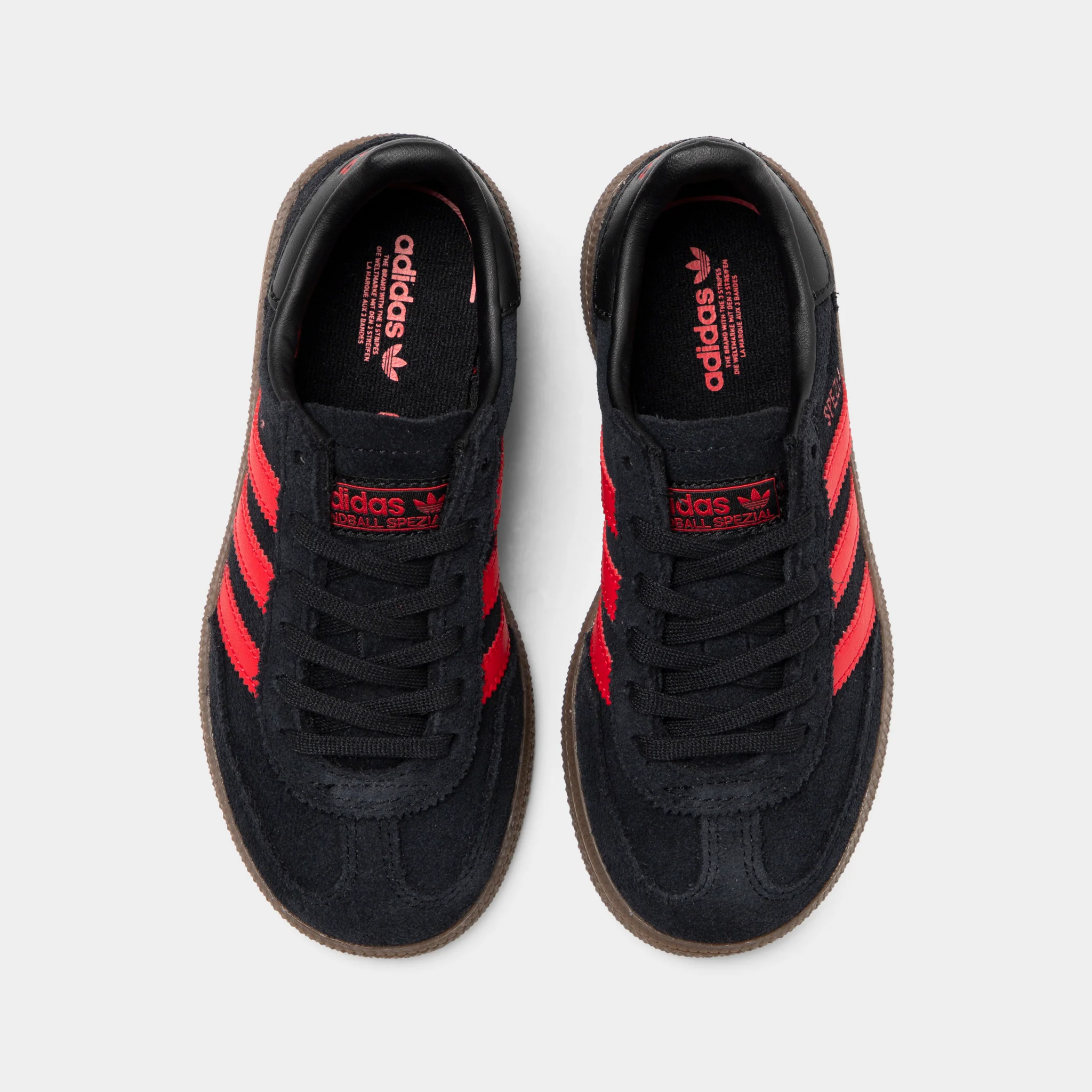 adidas Children's Handball Spezial Black / Pure Ruby - Gum - Image 5