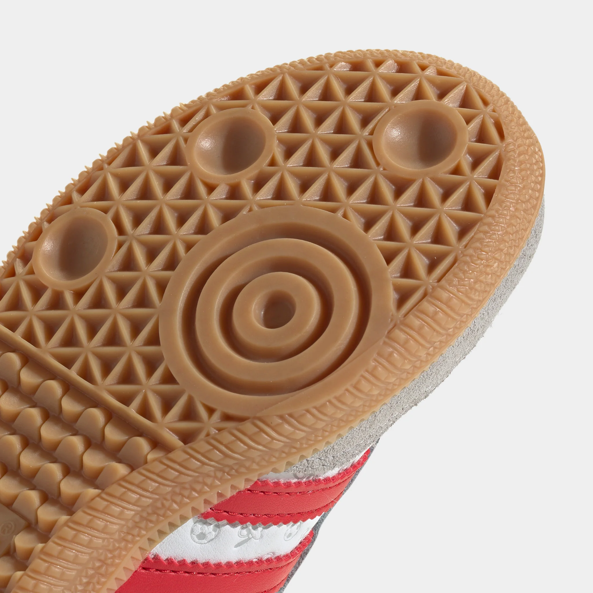 adidas Children's Samba OG White / Better Scarlet - Gum - Image 8