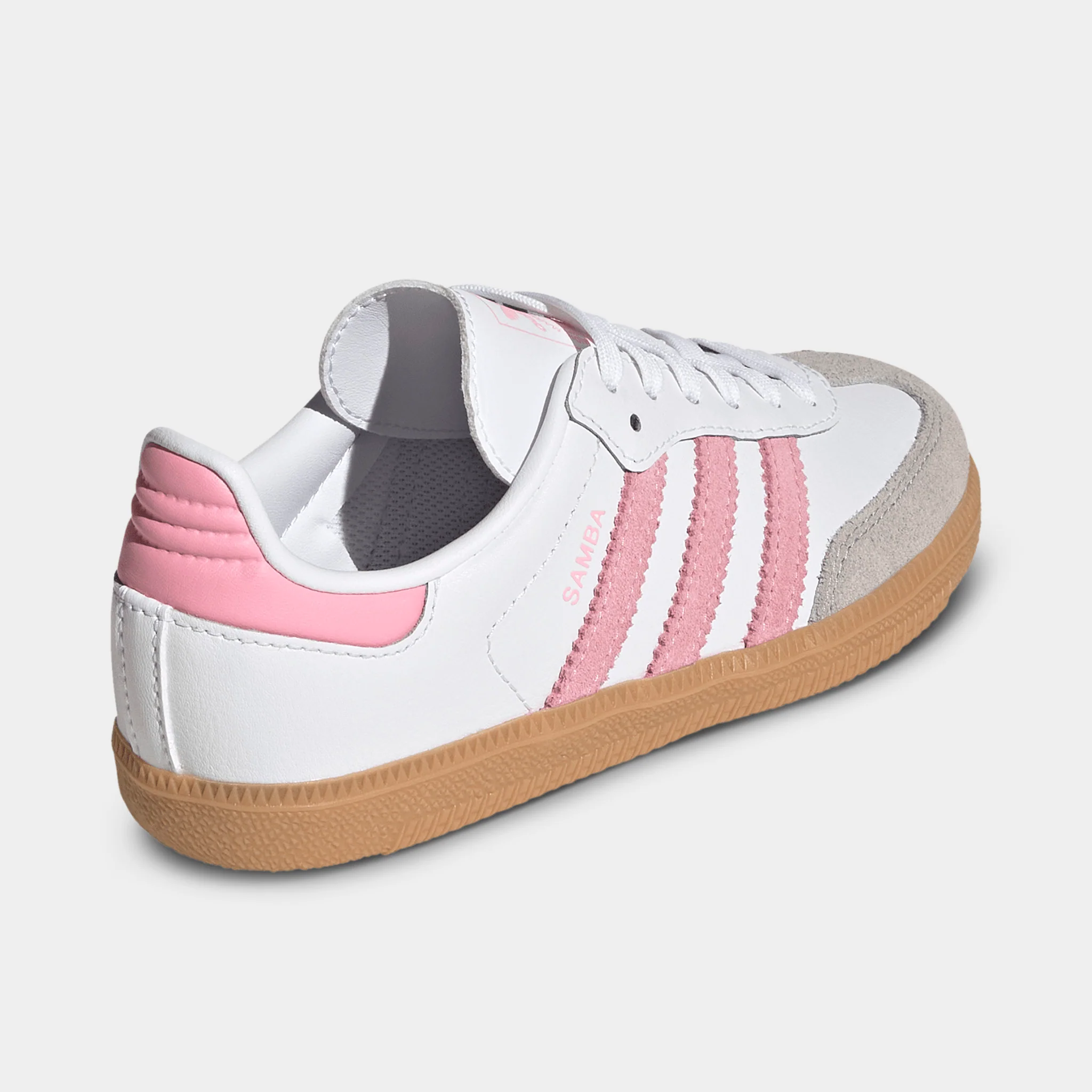 adidas Children's Samba White / Light Pink - Gum - Image 3