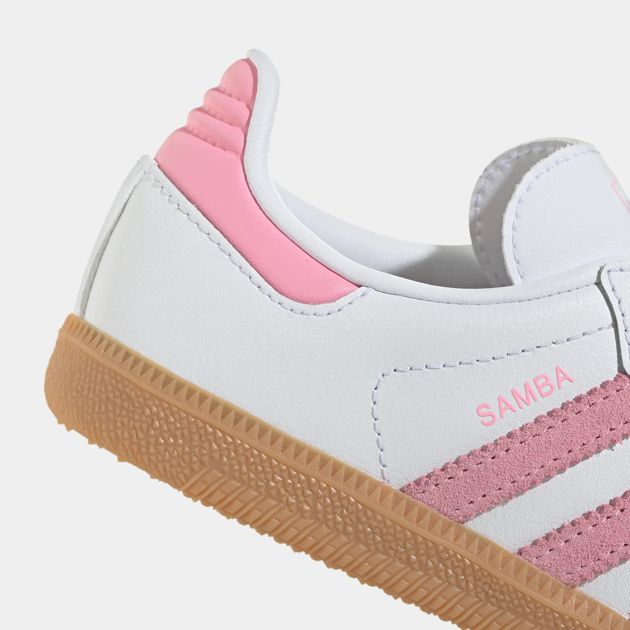 adidas Children's Samba White / Light Pink - Gum - Image 4