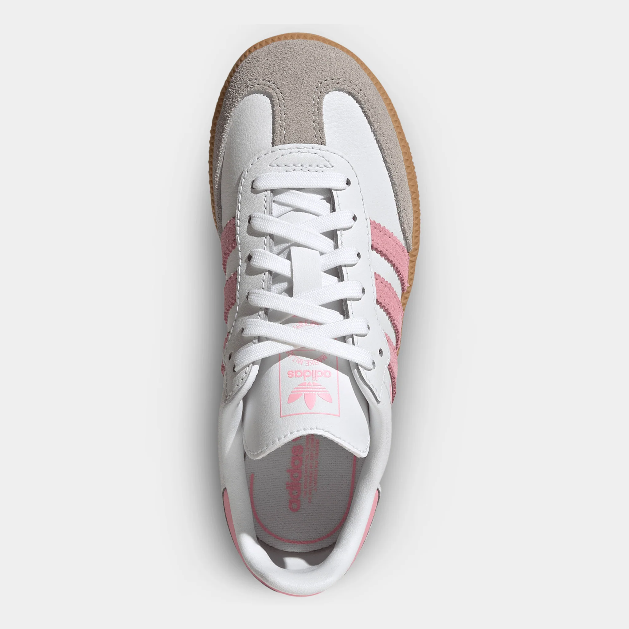 adidas Children's Samba White / Light Pink - Gum - Image 6