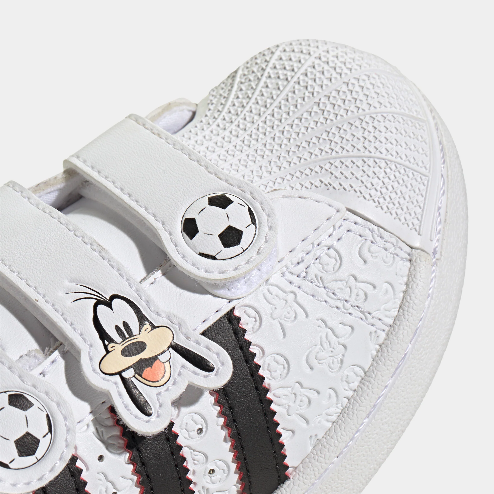 adidas Children's Superstar II White / Black - Red - Image 2