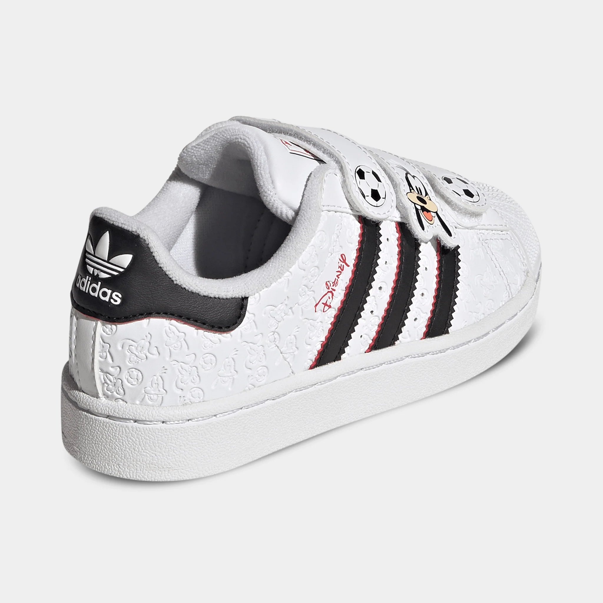 adidas Children's Superstar II White / Black - Red - Image 4
