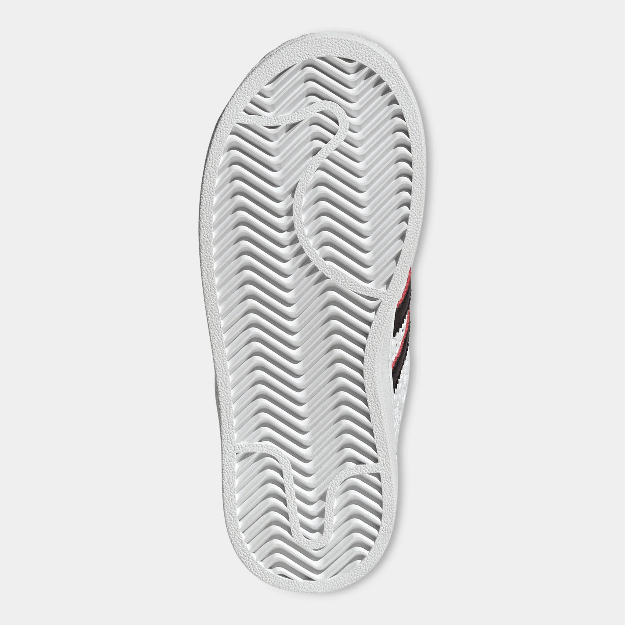 adidas Children's Superstar II White / Black - Red - Image 6