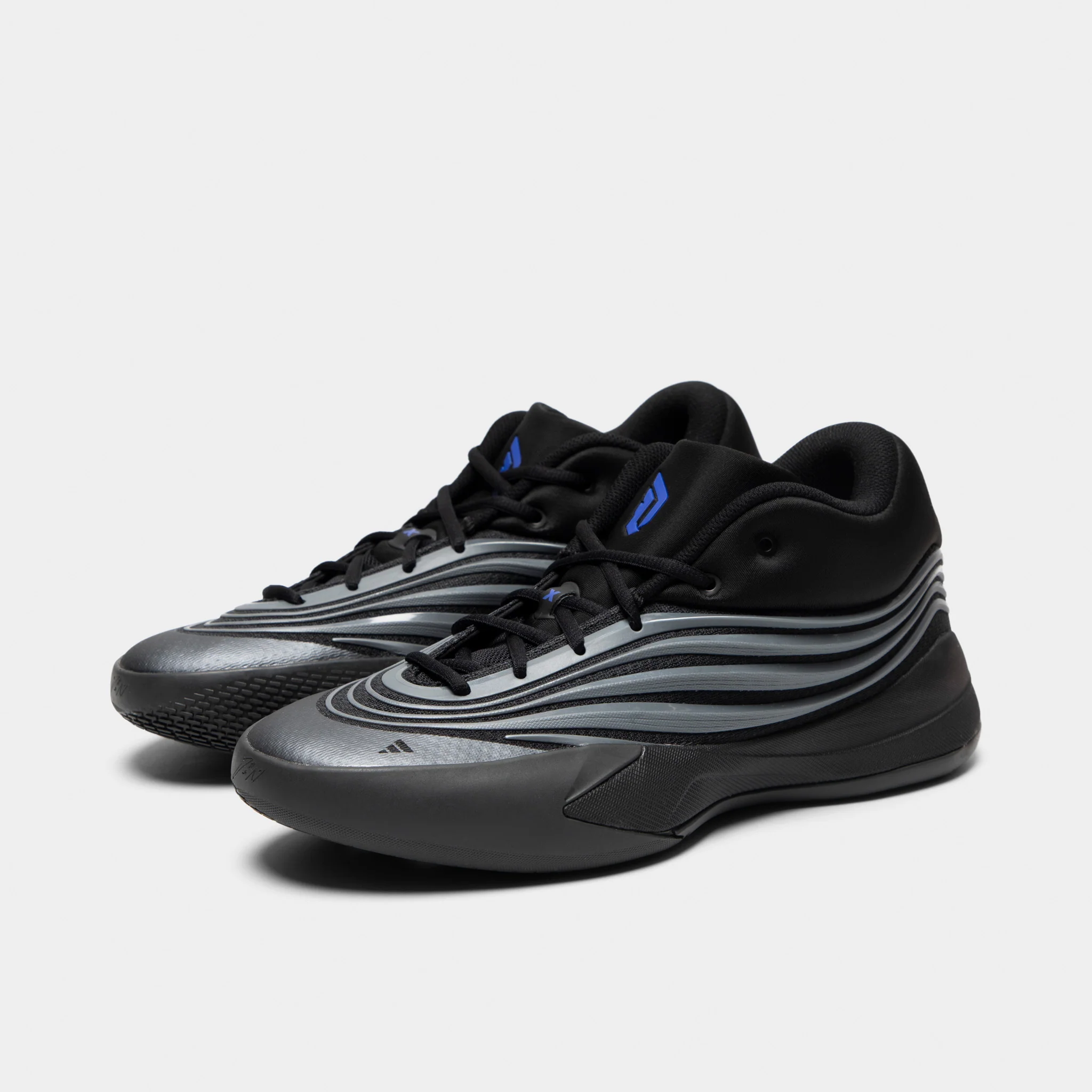 adidas Dame X Black / Iron Mountain - Lucky Blue - Image 2
