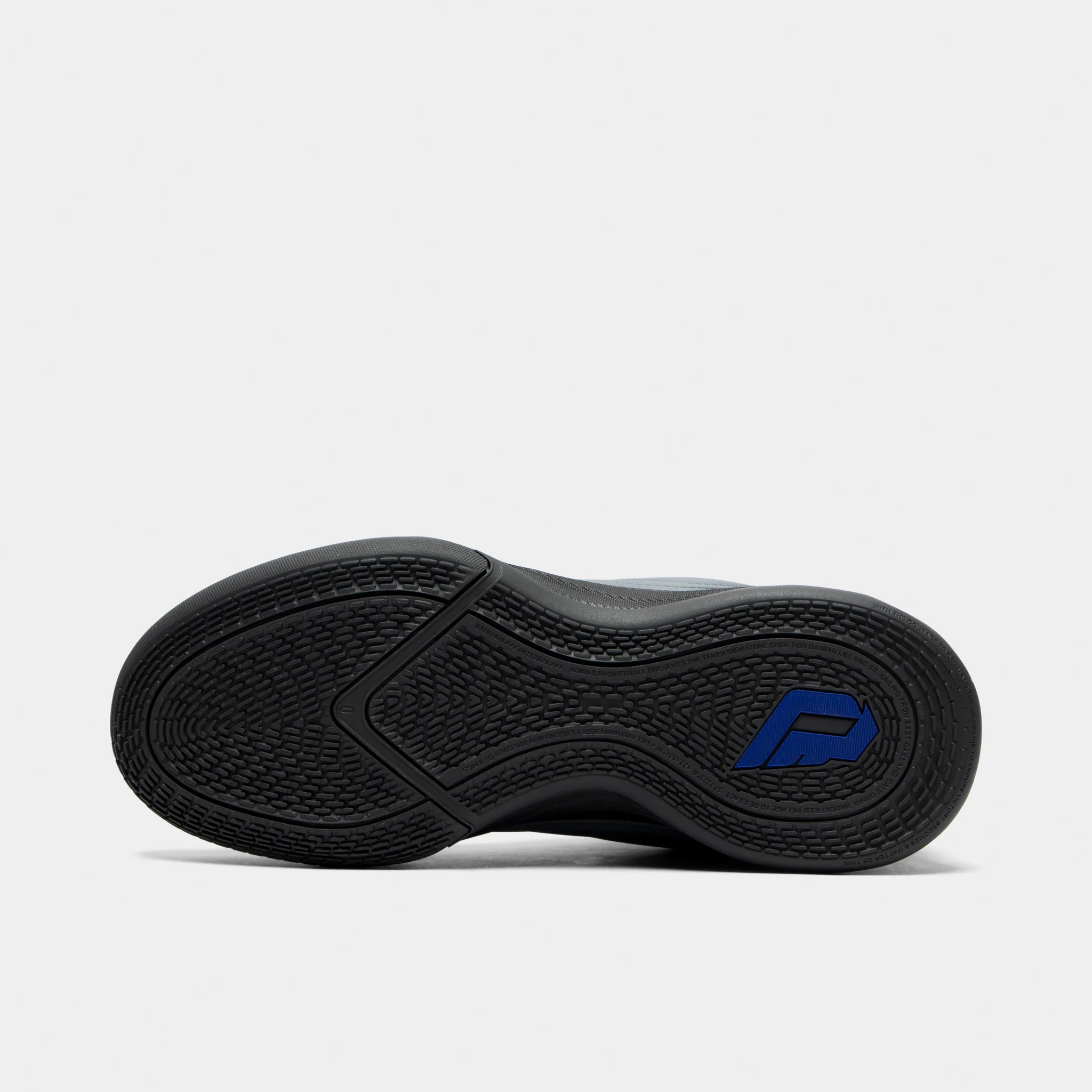 adidas Dame X Black / Iron Mountain - Lucky Blue - Image 6