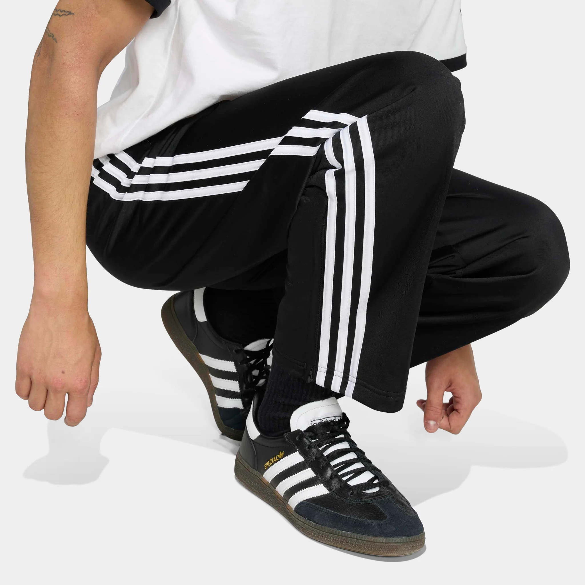 adidas FIREBIRD TRACK PANTS / BLACK - Image 4