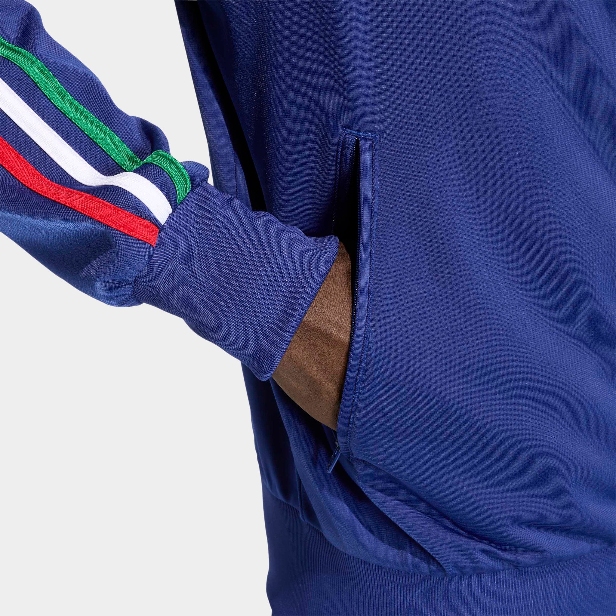 adidas Firebird Track Top Victory Blue / Bold Green - White - Image 4