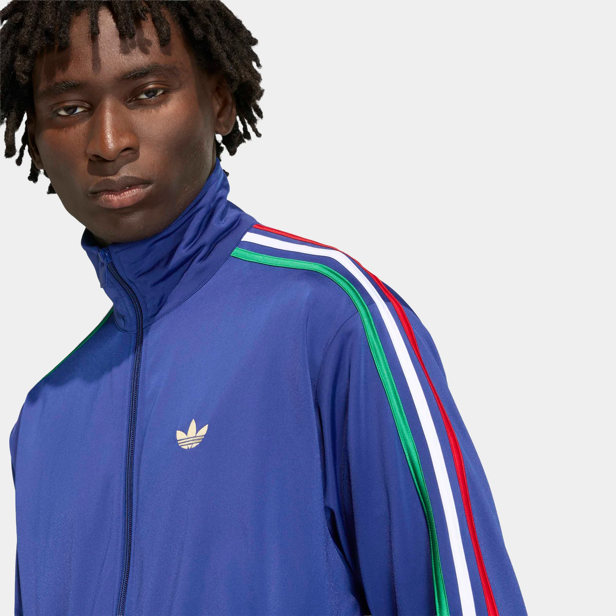 adidas Firebird Track Top Victory Blue / Bold Green - White - Image 5