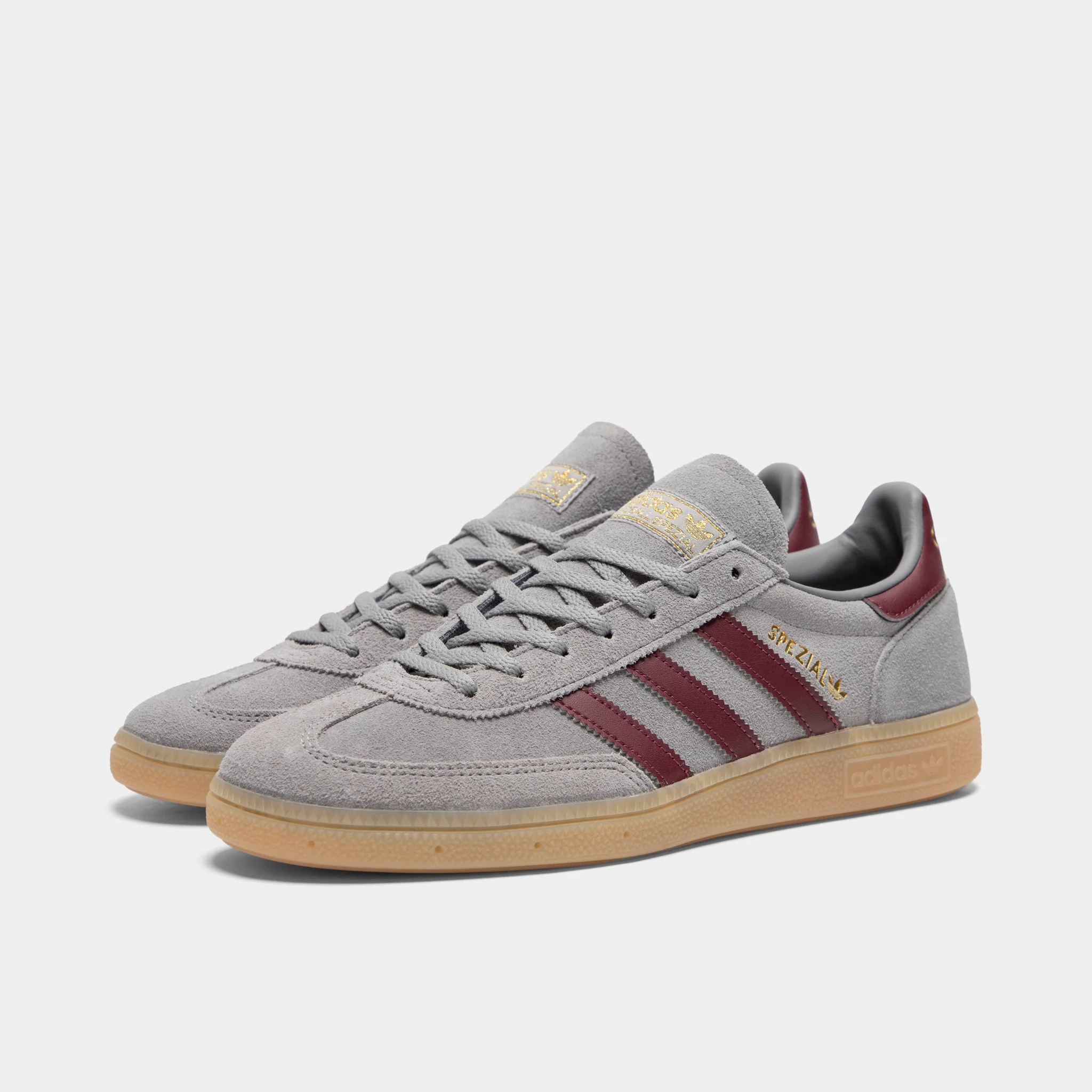 adidas Handball Spezial Grey Heather / Maroon - Gum - Image 2