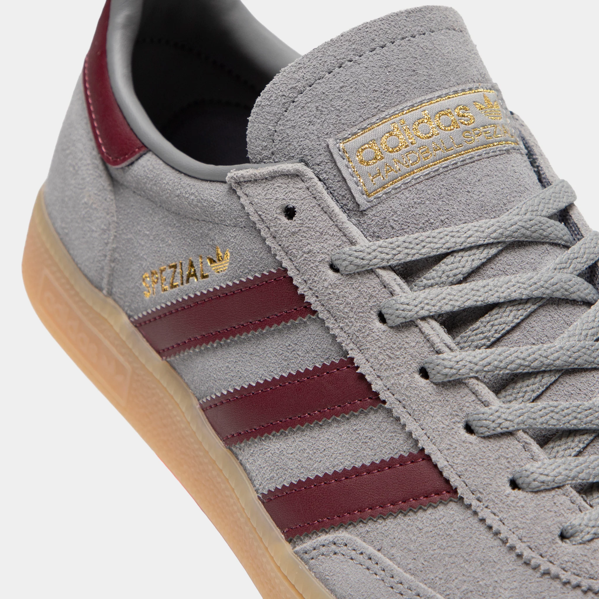 adidas Handball Spezial Grey Heather / Maroon - Gum - Image 3
