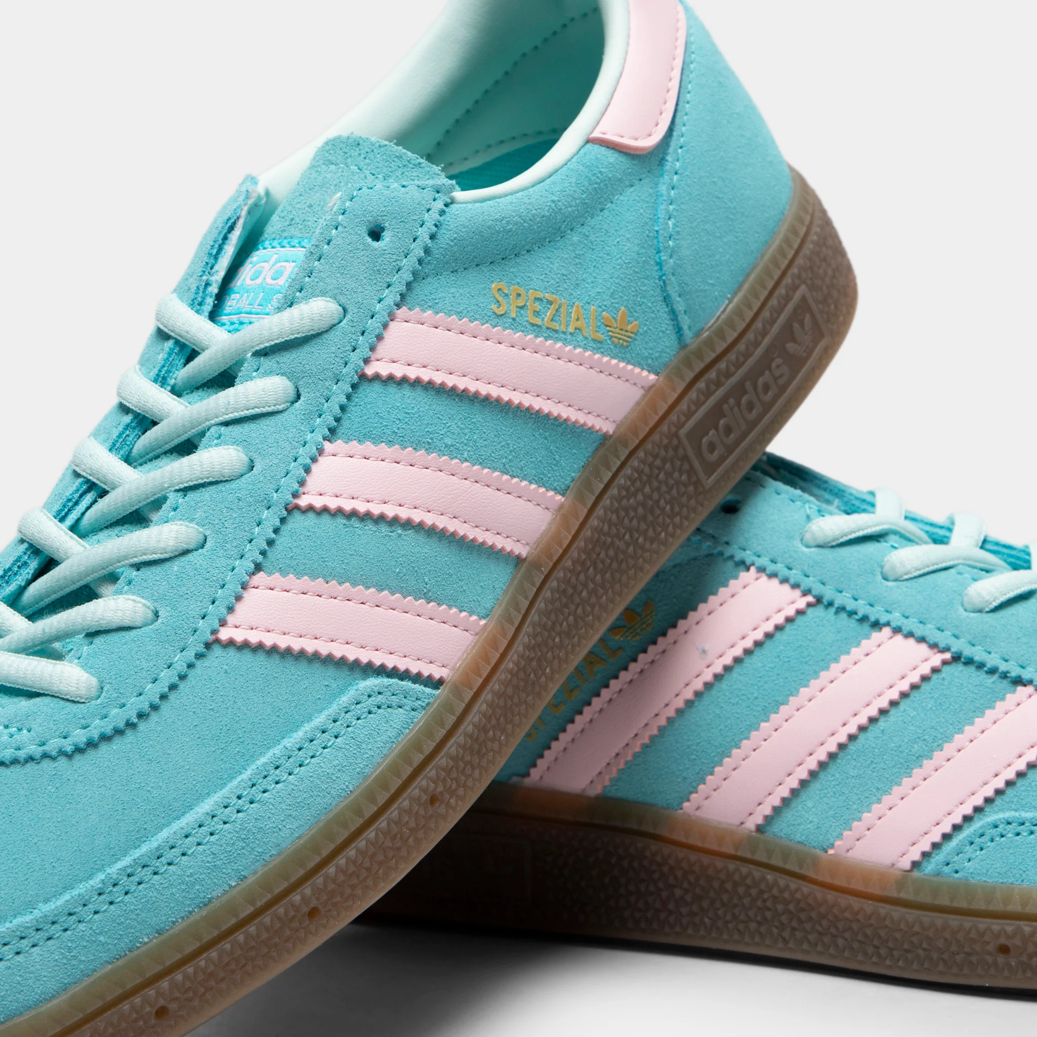 adidas Handball Spezial Pulse Aqua / Clear Pink - Gum - Image 3