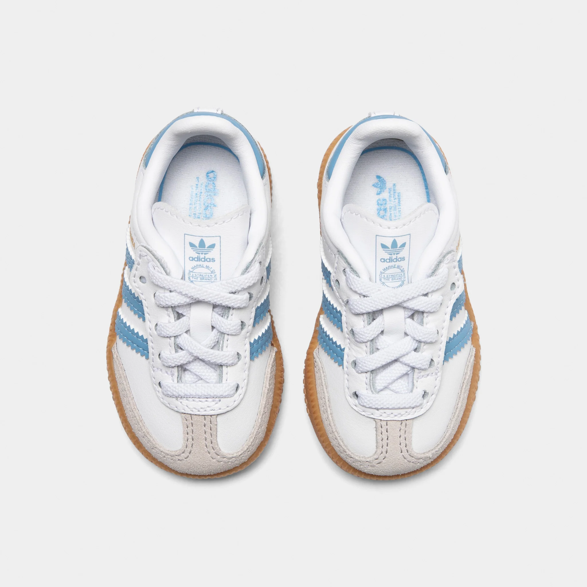 adidas Infants' Samba OG White / Ash Blue - Gum - Image 5