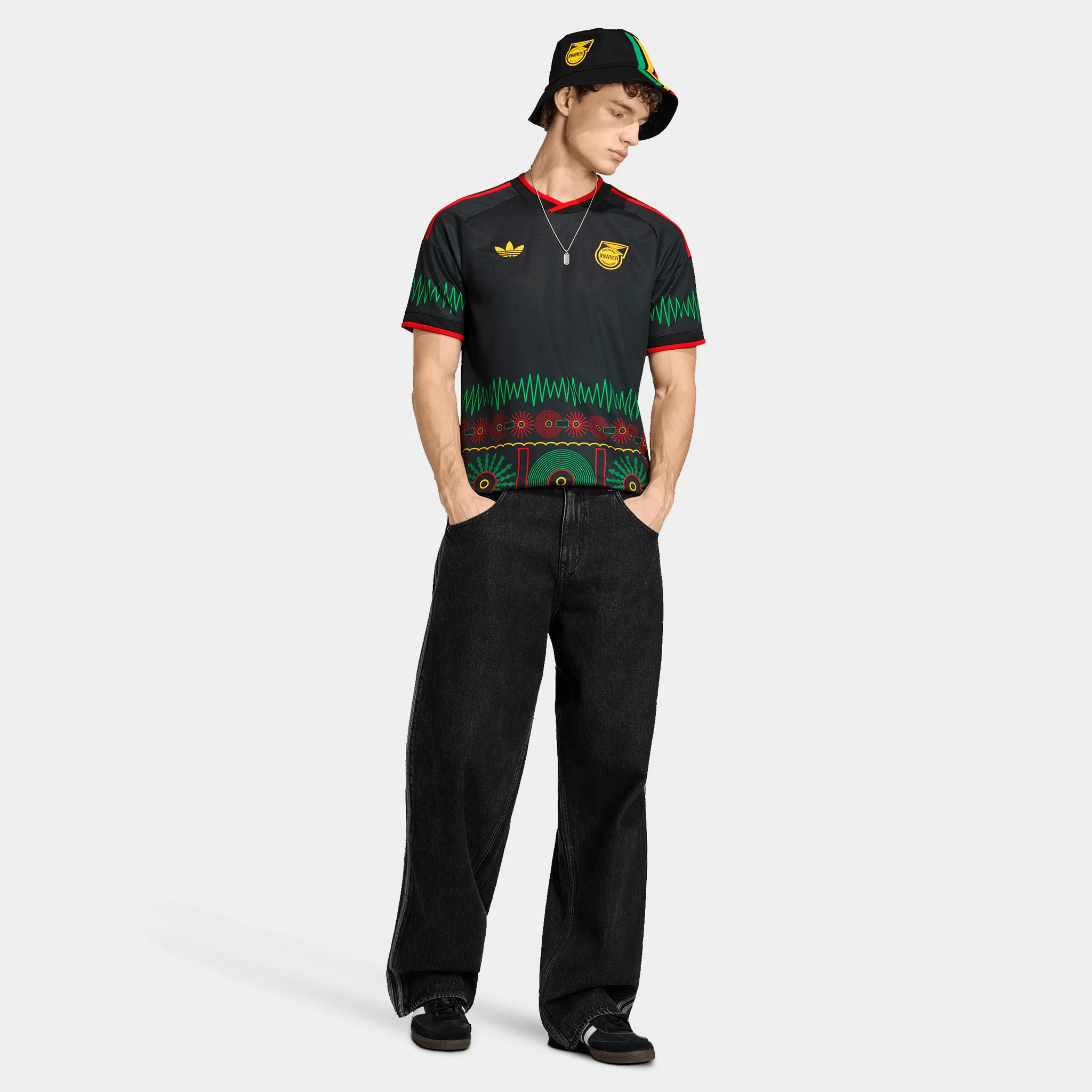 adidas JFF A Jersey M10 (Jamaica) Away / Black - Image 5