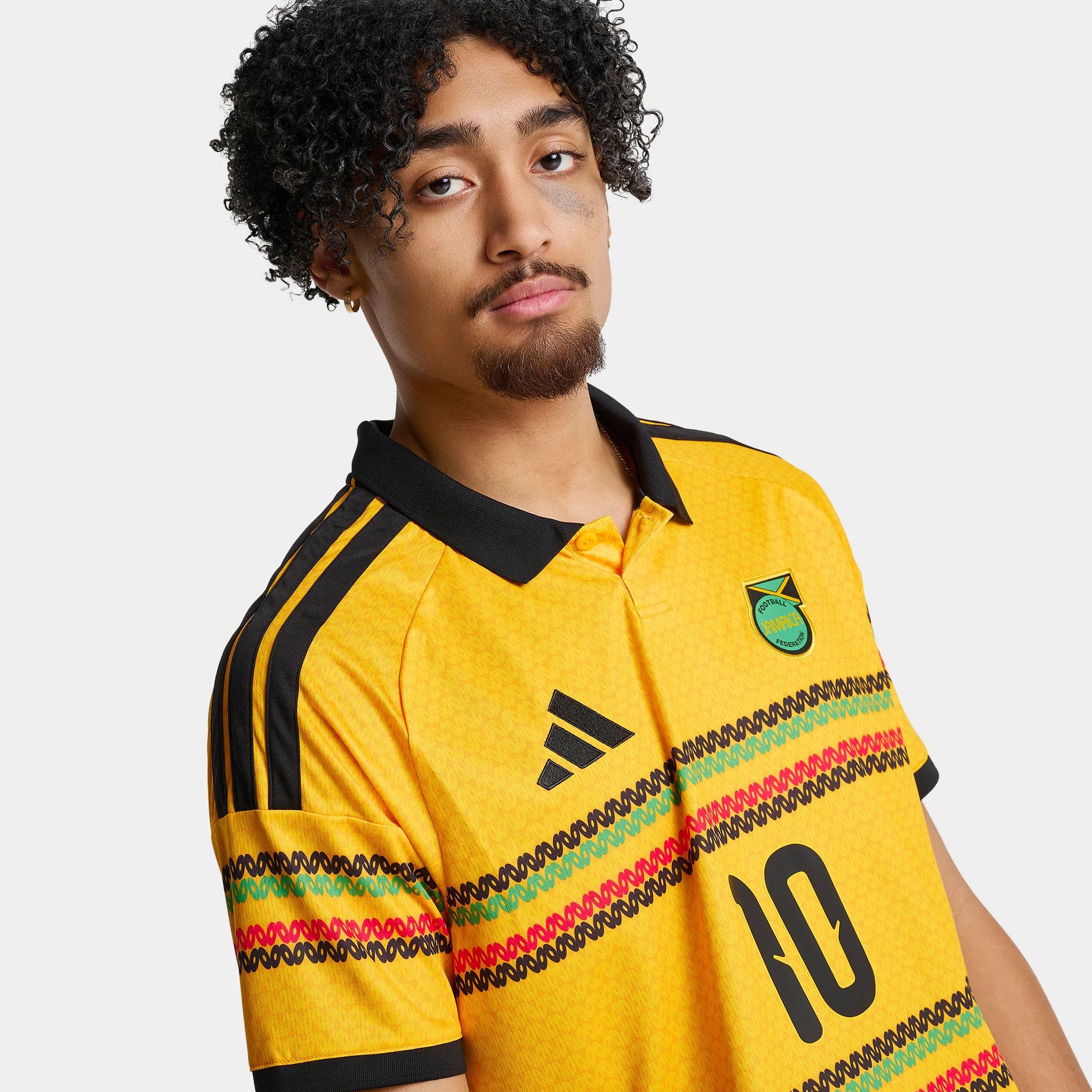 adidas JFF H JSY M10 (Jamaica) / Bold Gold - Image 4
