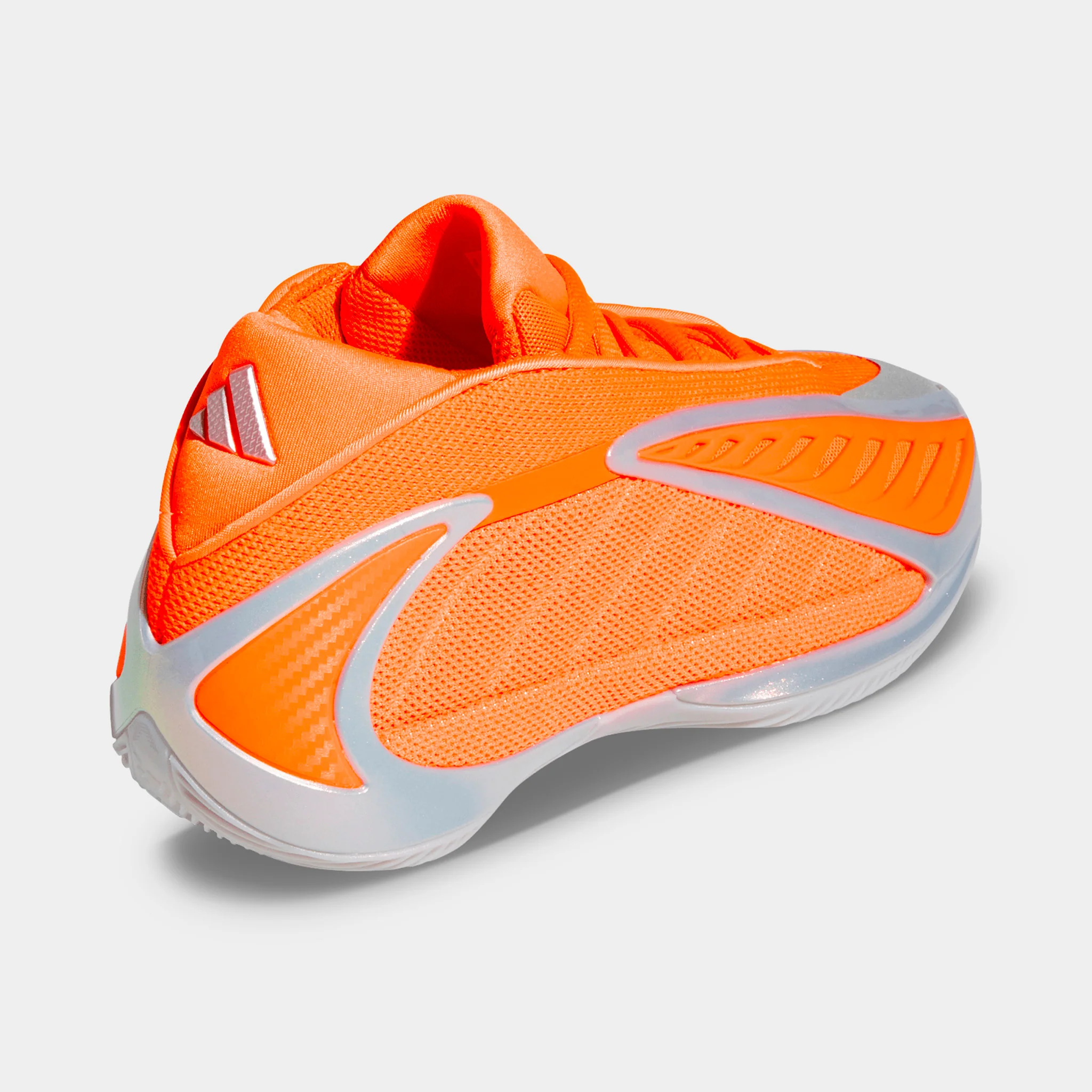 adidas Juniors' Anthony Edwards 2 Lucid Orange / Silver Metallic - Grey - Image 3