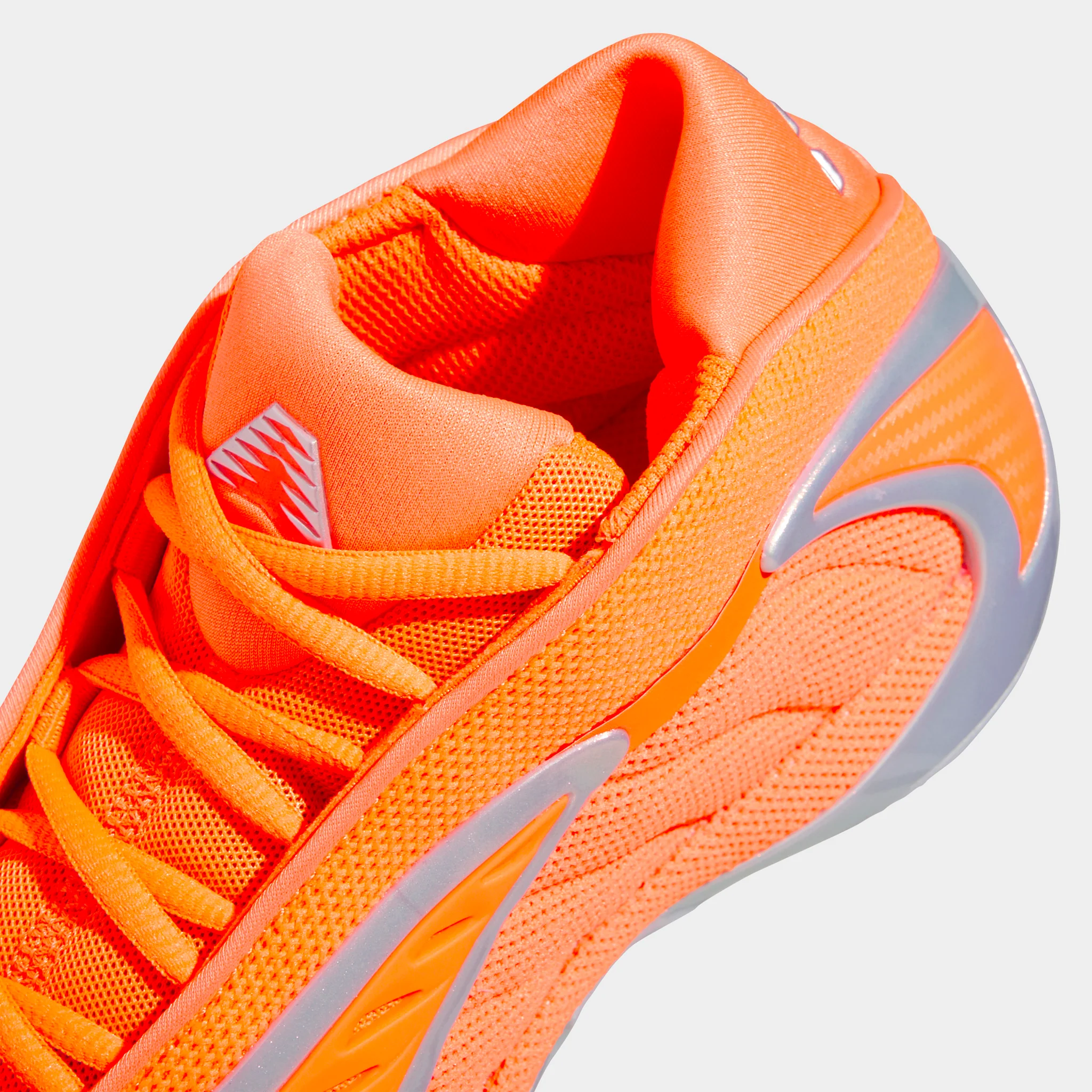 adidas Juniors' Anthony Edwards 2 Lucid Orange / Silver Metallic - Grey - Image 4