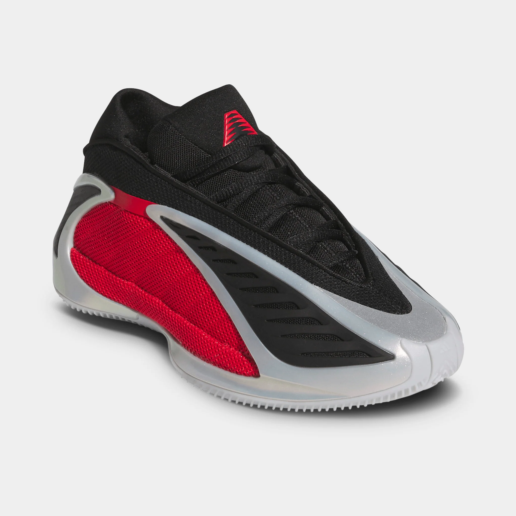 adidas Juniors' Anthony Edwards 2 Silver Metallic / Pure Ruby - Black - Image 2