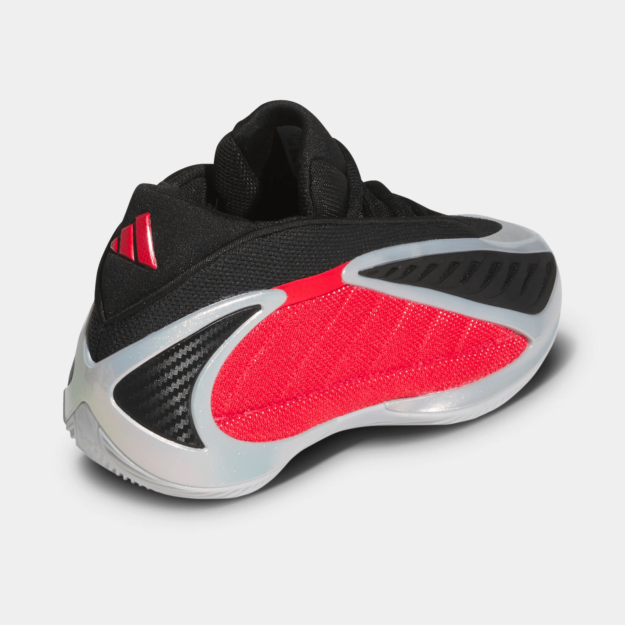 adidas Juniors' Anthony Edwards 2 Silver Metallic / Pure Ruby - Black - Image 5