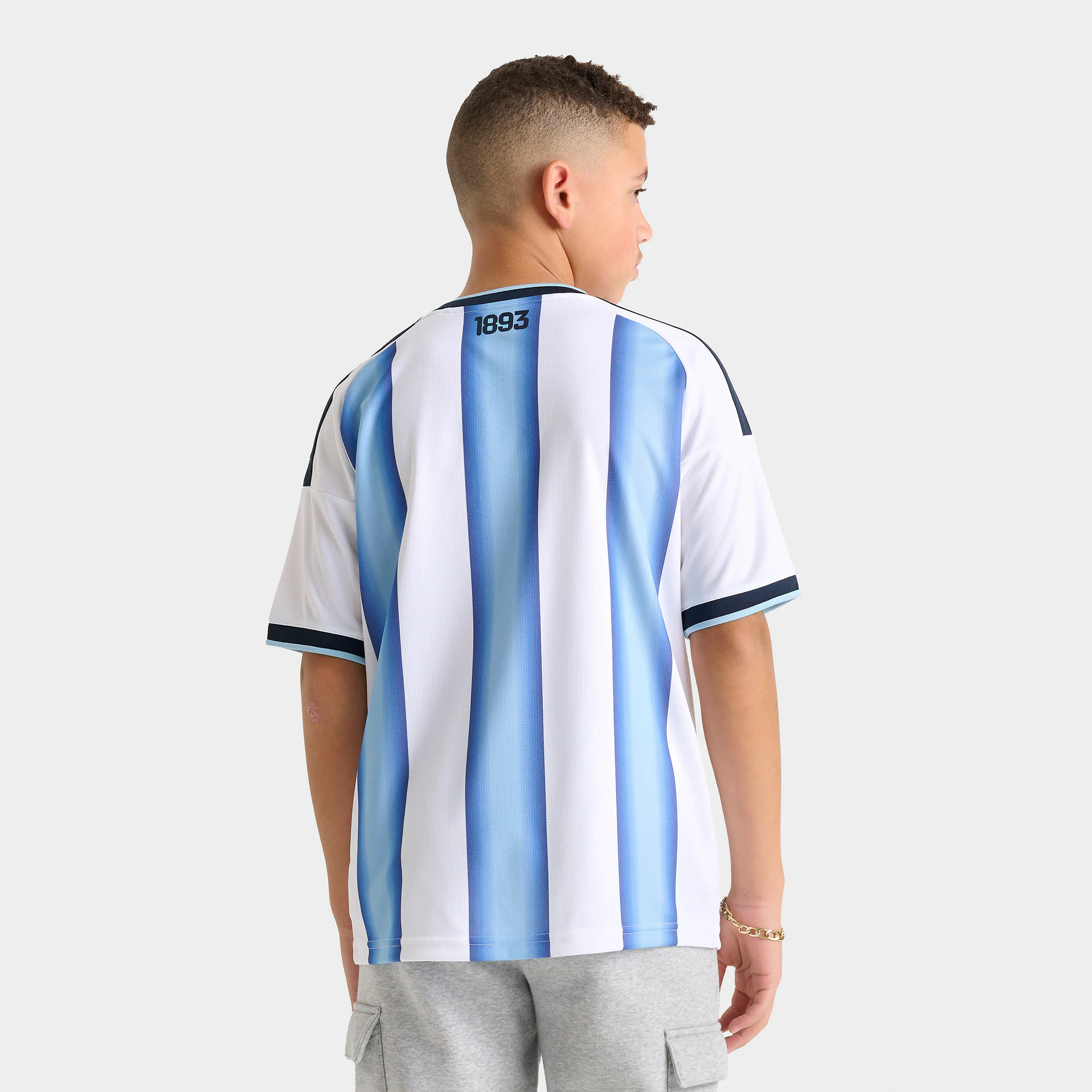 adidas Juniors' Argentina Replica Home Jersey / White - Image 5